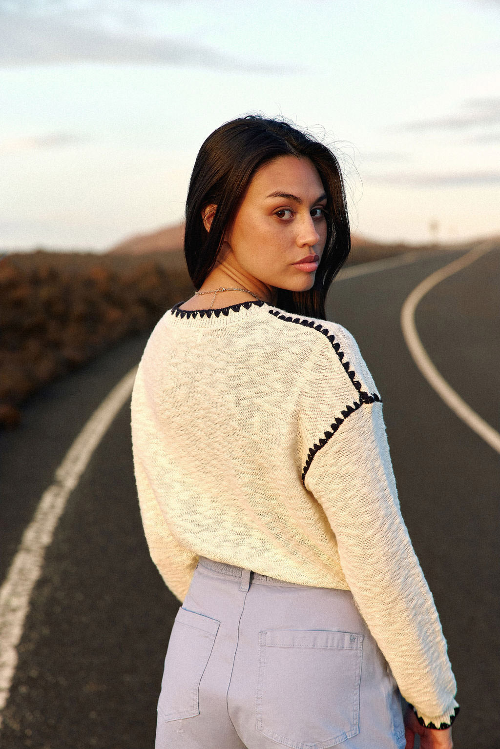 Manuela Straight Sweater - Beige