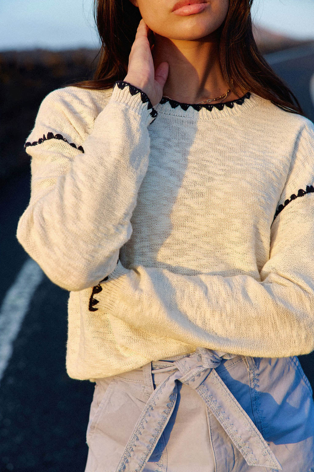 Manuela Straight Sweater - Beige