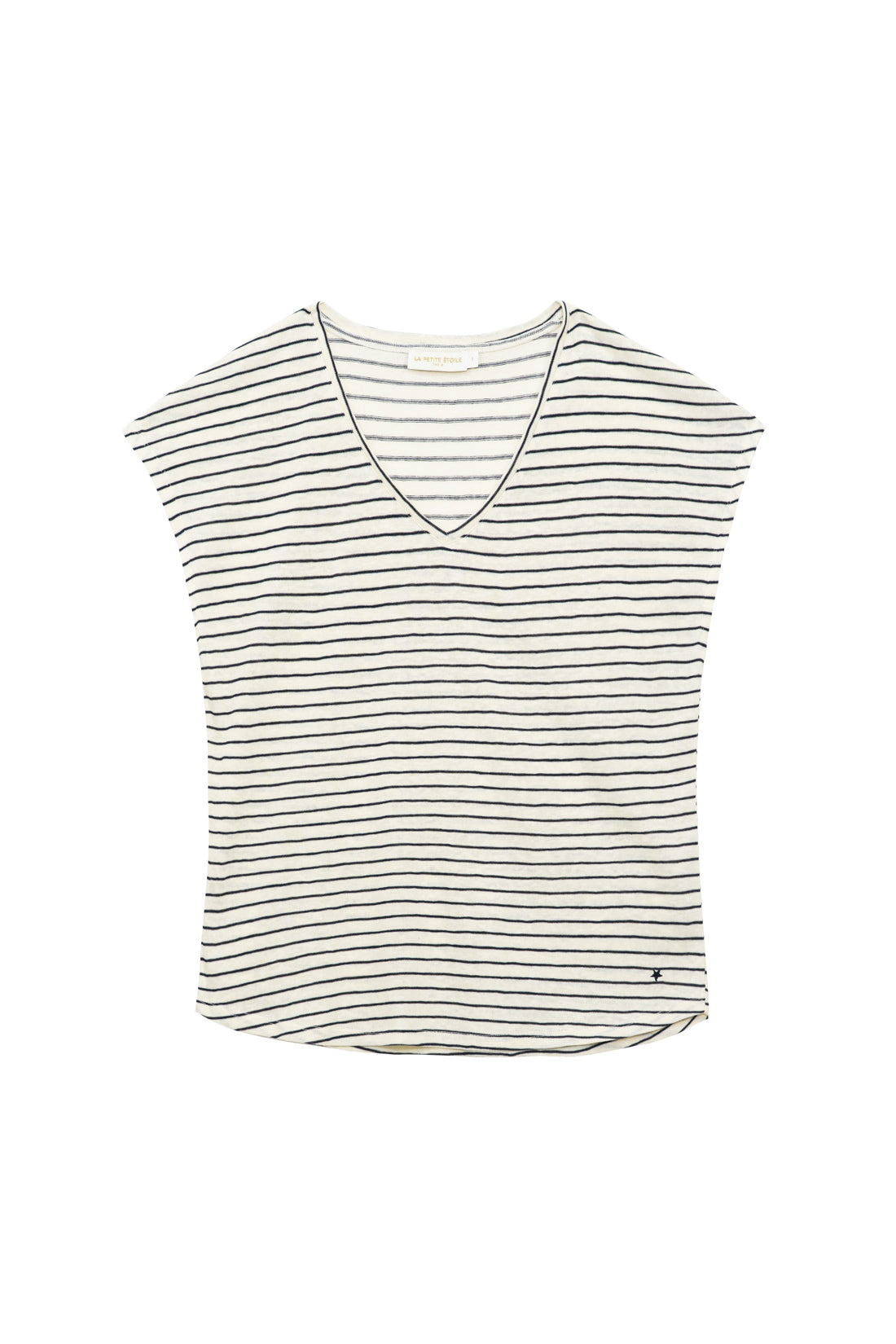 T-shirt ample et rayé marine/écru - Marcelina