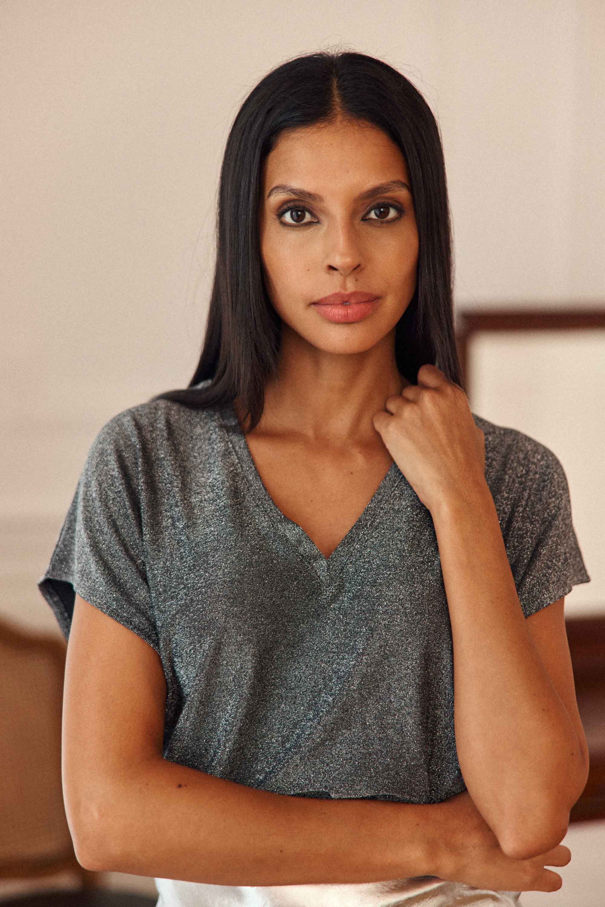 T-shirt argenté - Marcellina