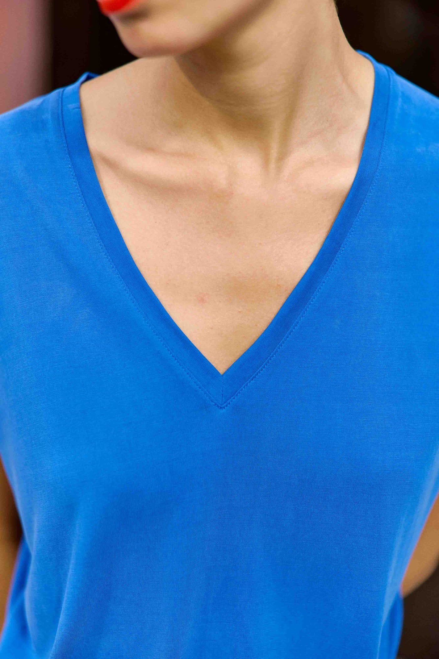 Blue V-neck t-shirt - Marcellina