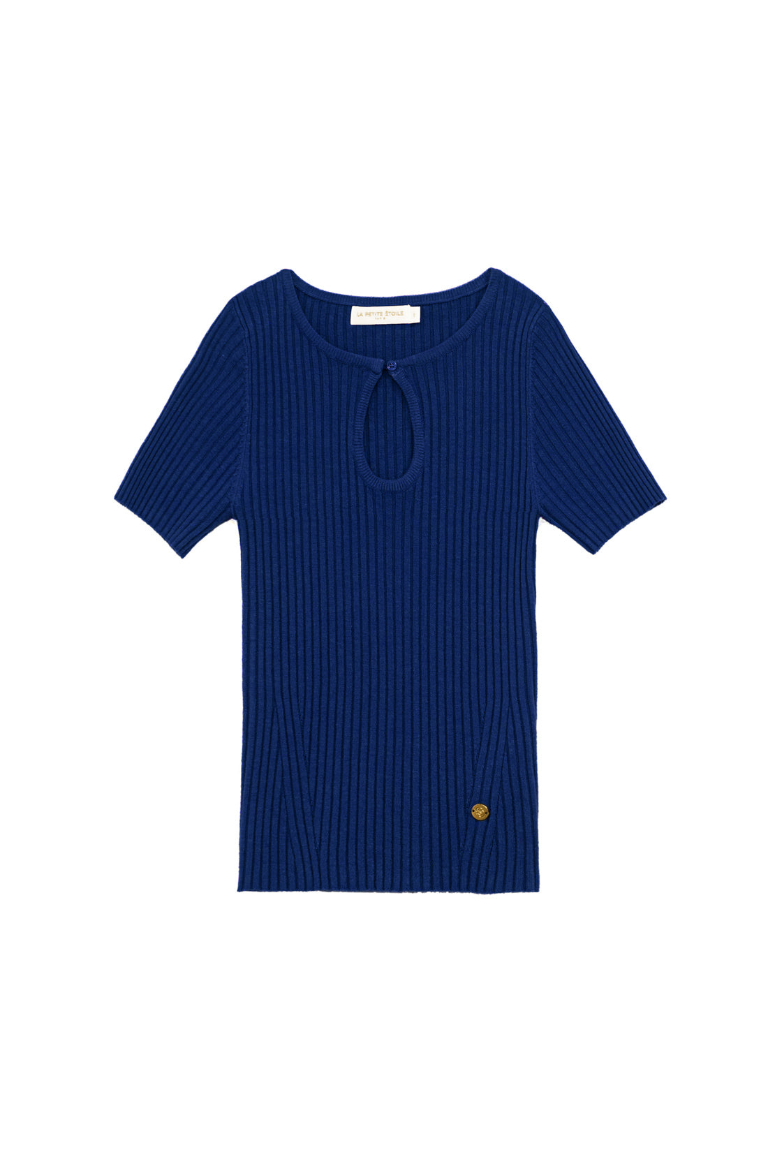 Navy short-sleeved sweater - Maria