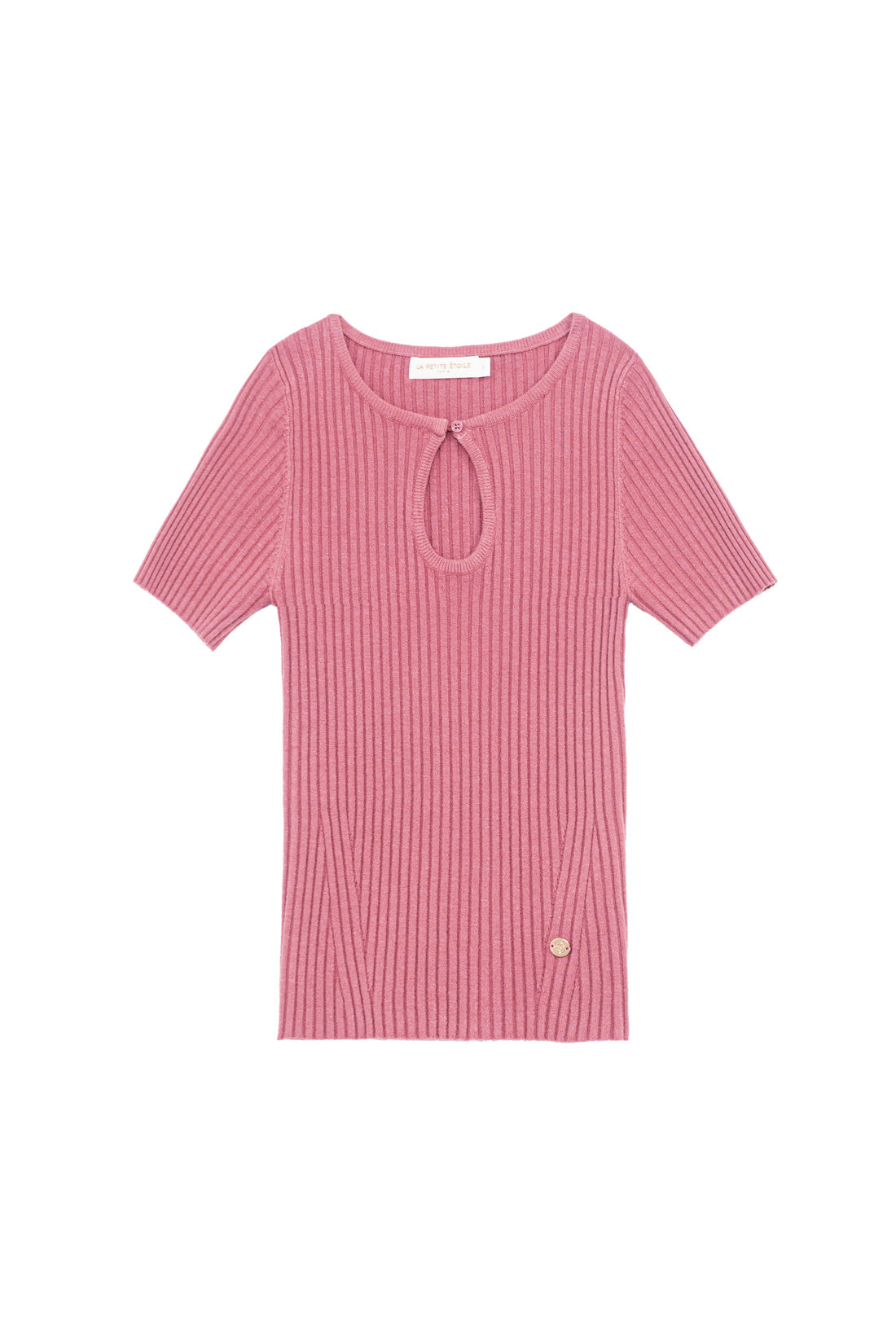 Short-sleeved old pink sweater - Maria