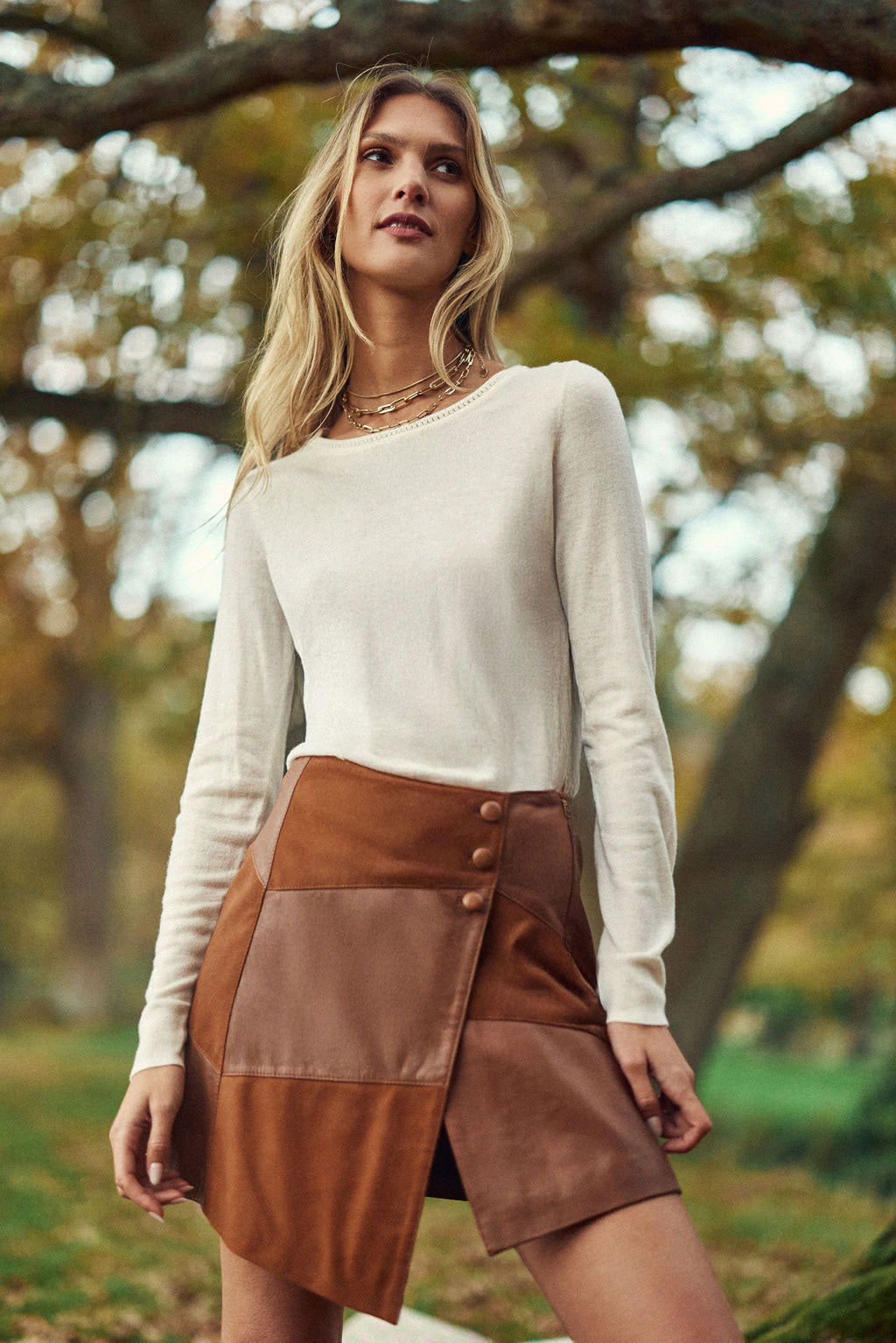 Pull col rond écru - Marie