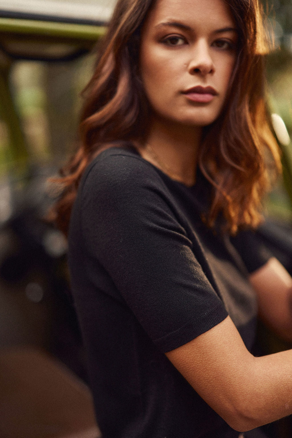Marilou short-sleeve sweater - Black