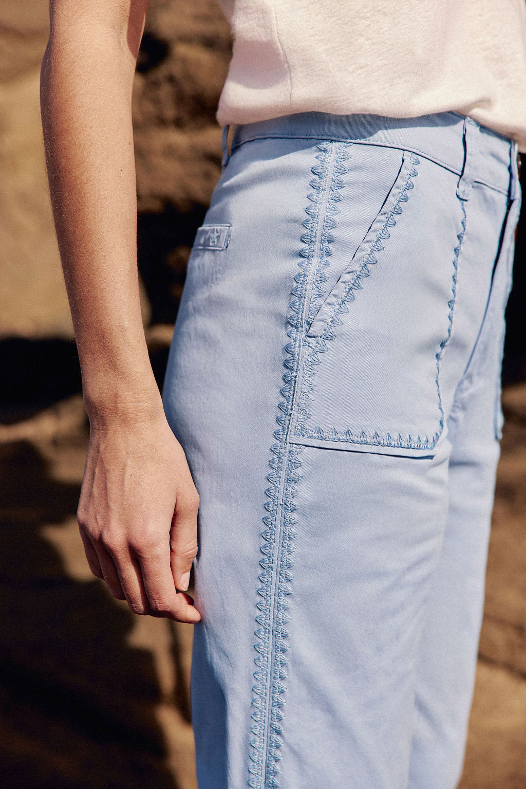 Blue straight pants - Marisol