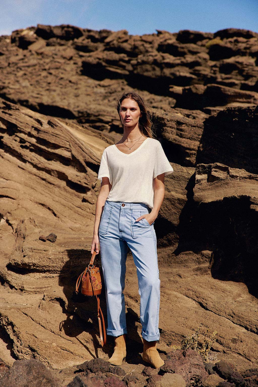 Blue straight pants - Marisol