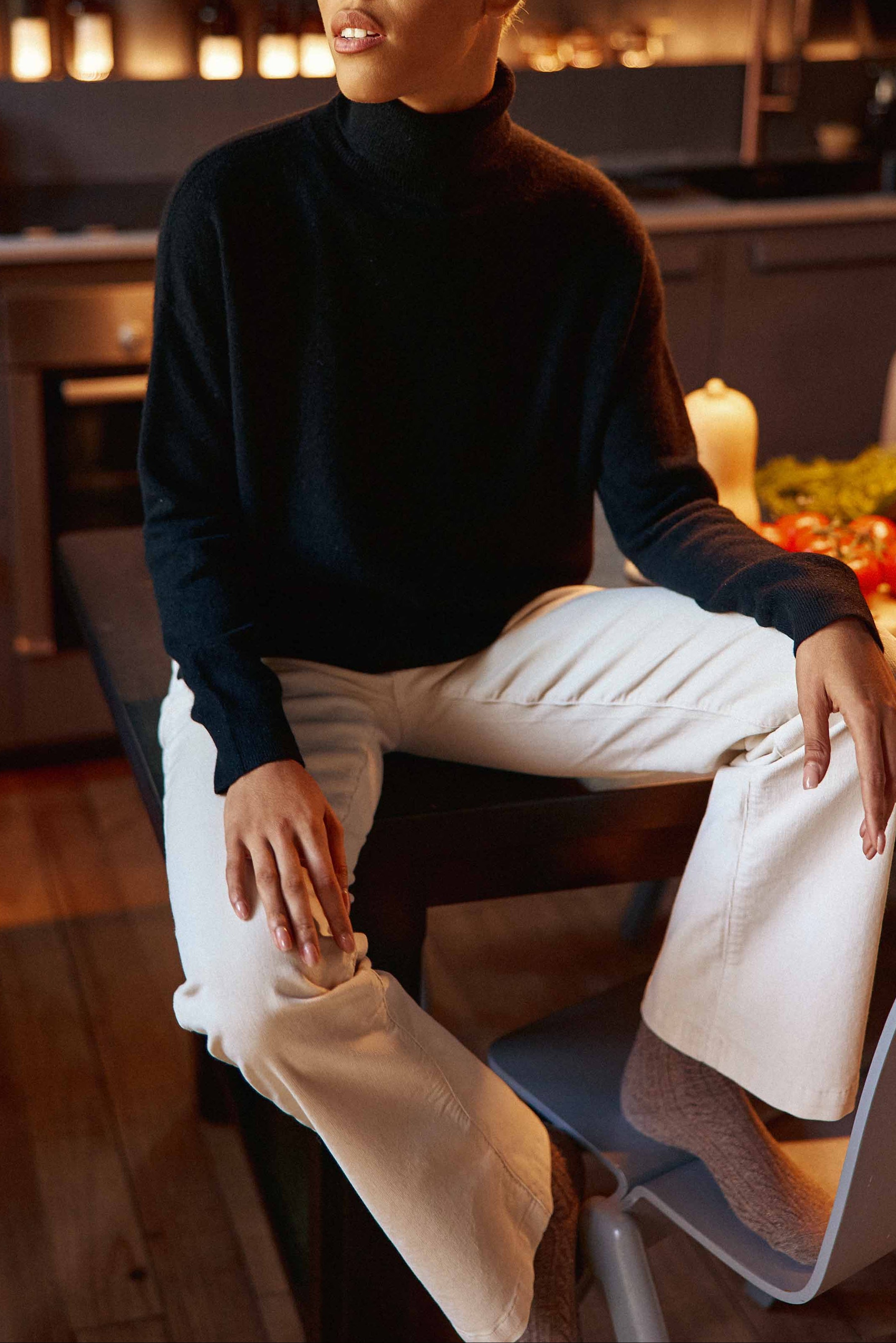 Pull col roulé Marlen - Noir