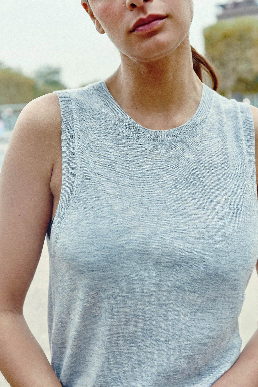 Grey sleeveless sweater - Marley
