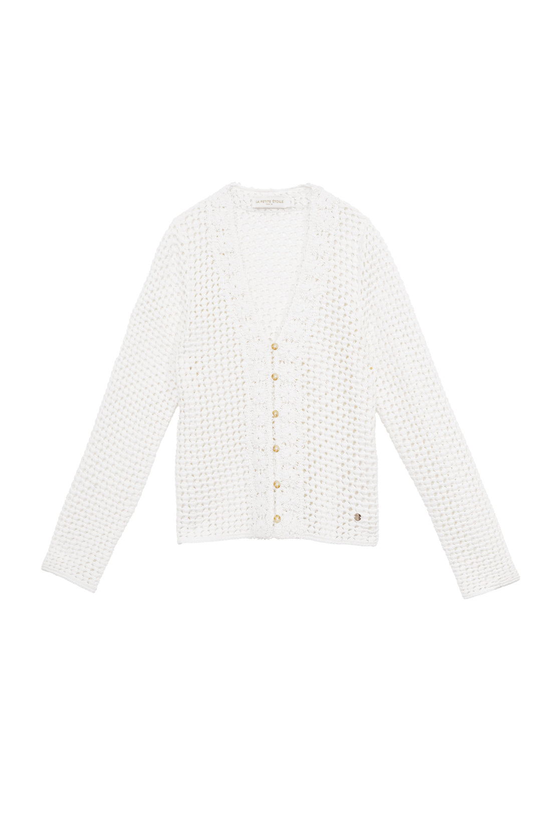 Ecru V-neck cardigan - Matilda
