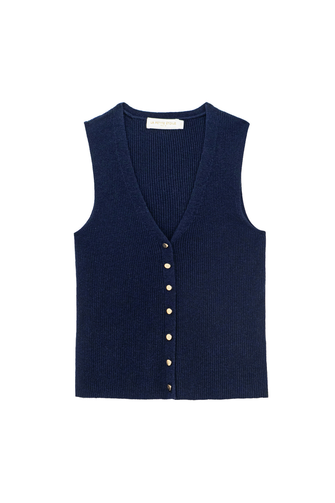 Gilet fin sans manches marine - Mayelle