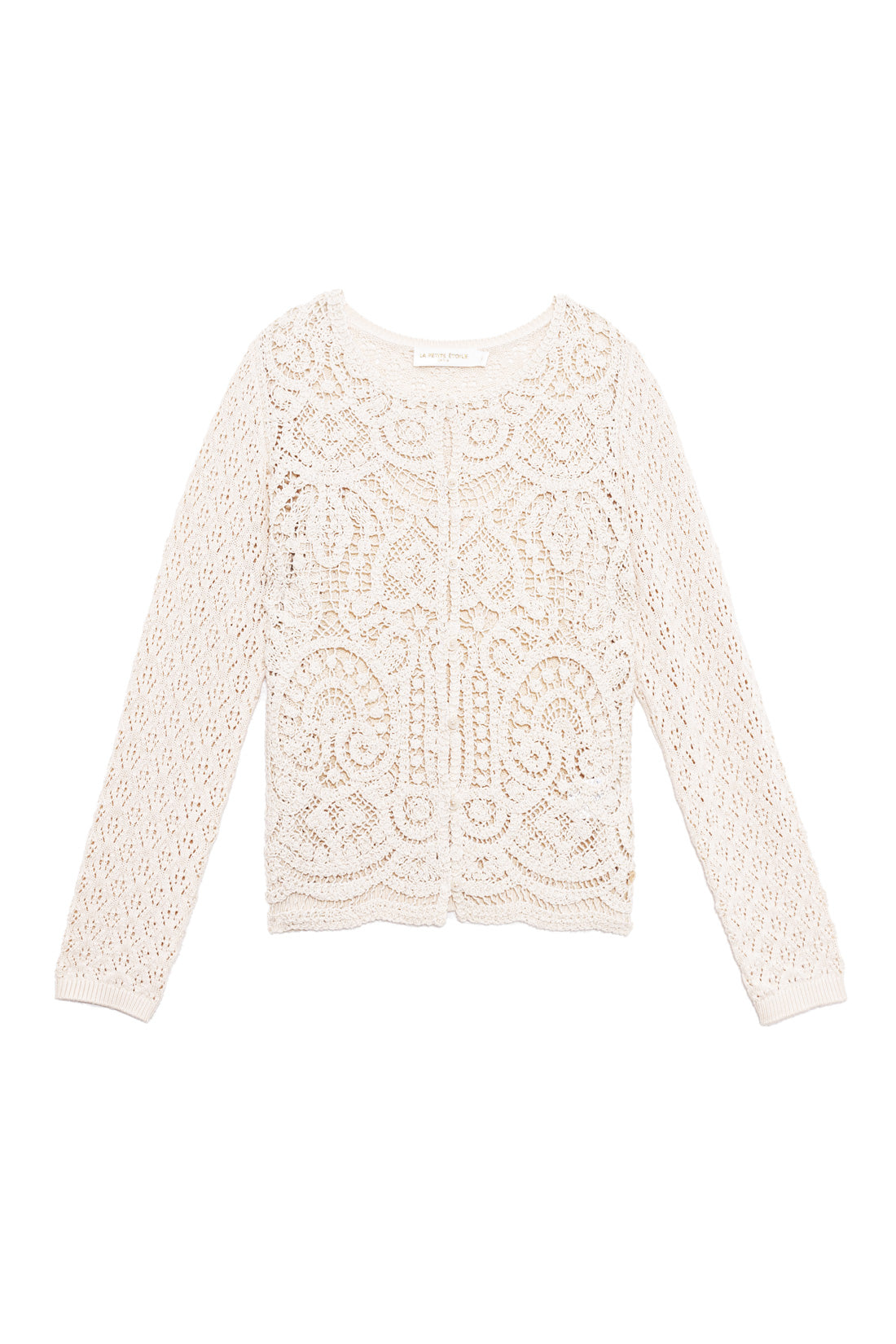 Beige embroidered mesh vest - Maylin