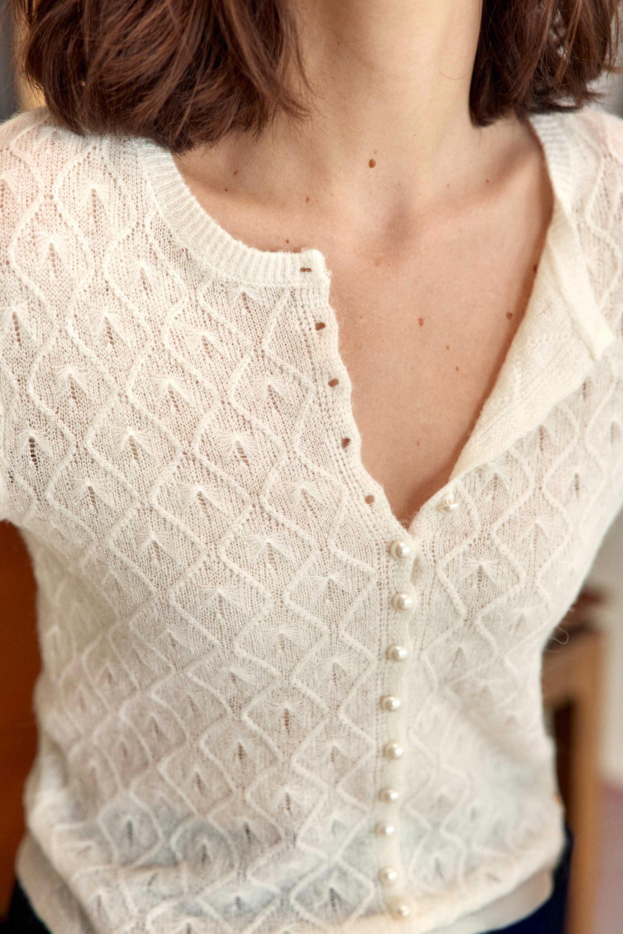 Gilet Meg - Ecru