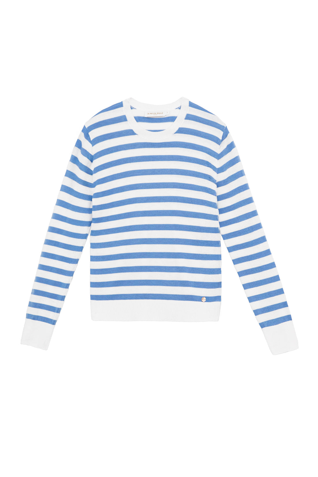 Ecru/blue striped sweater - Melina