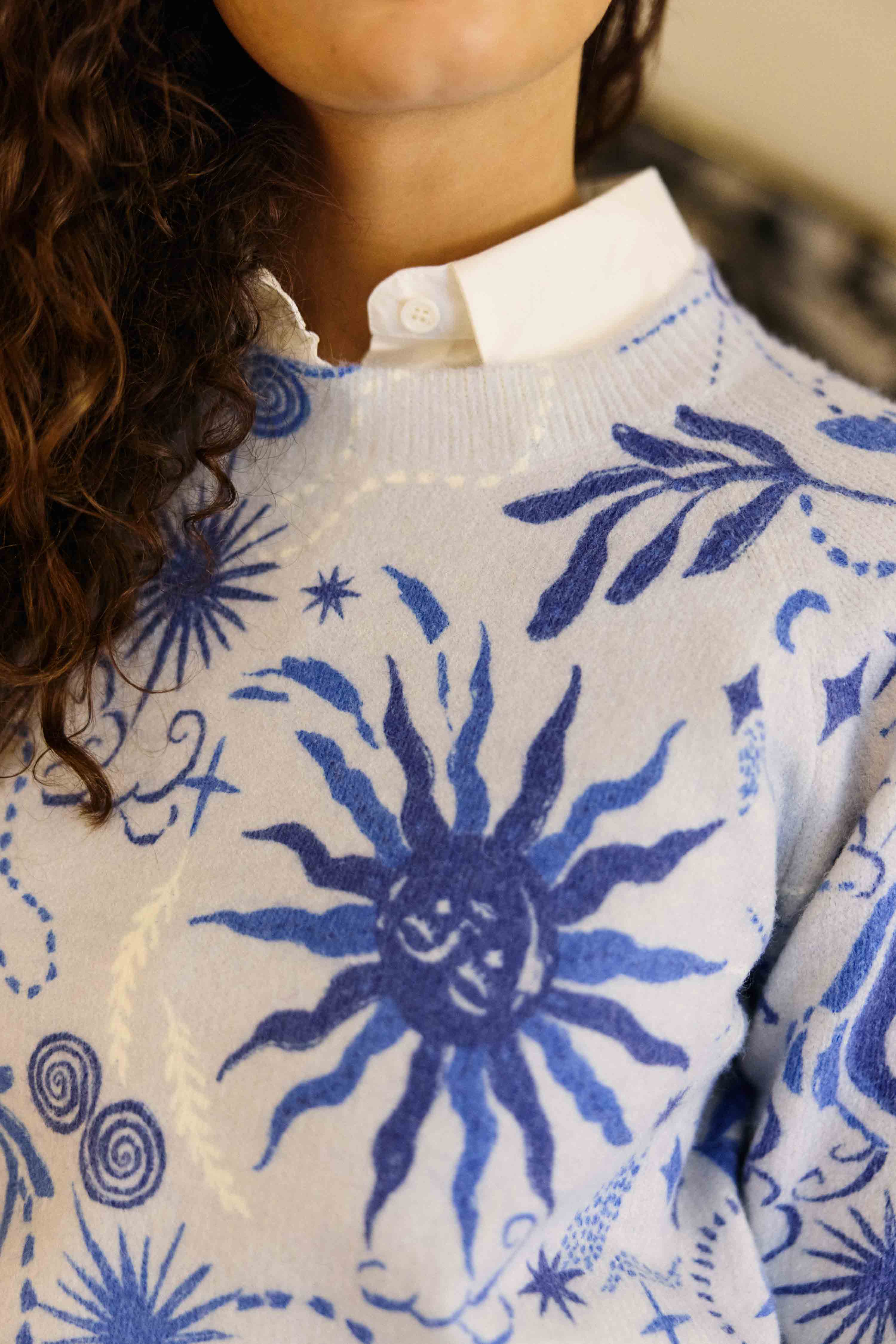 Pull à imprimés col rond - Melissa