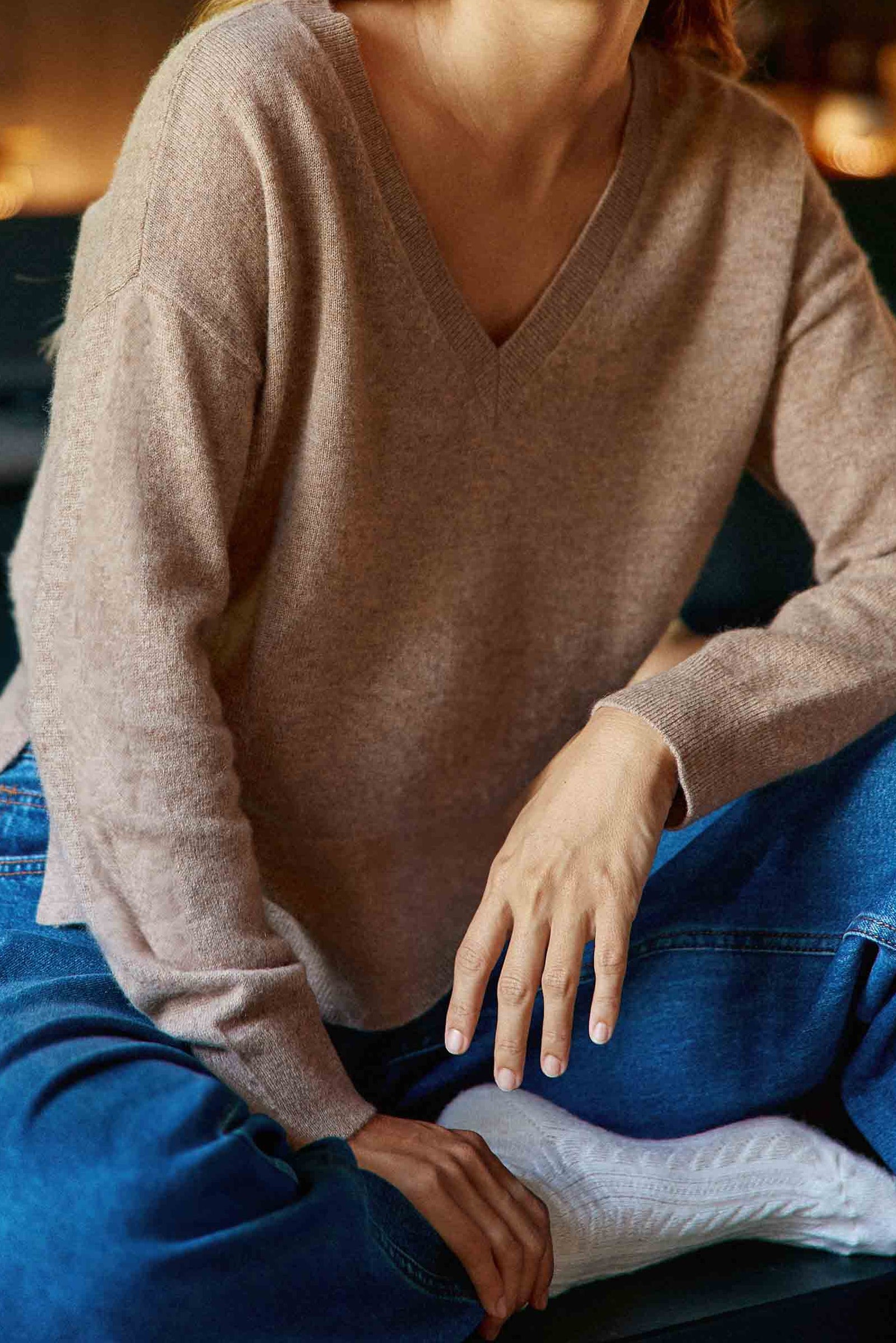 Pull col V Melya - Camel