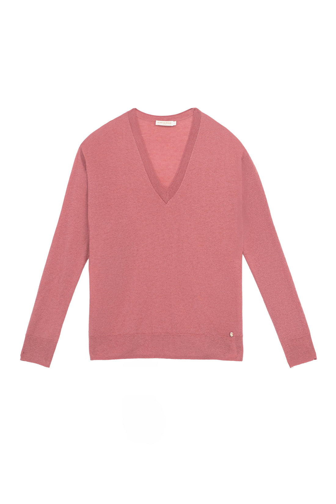Old pink V-neck sweater - Melya