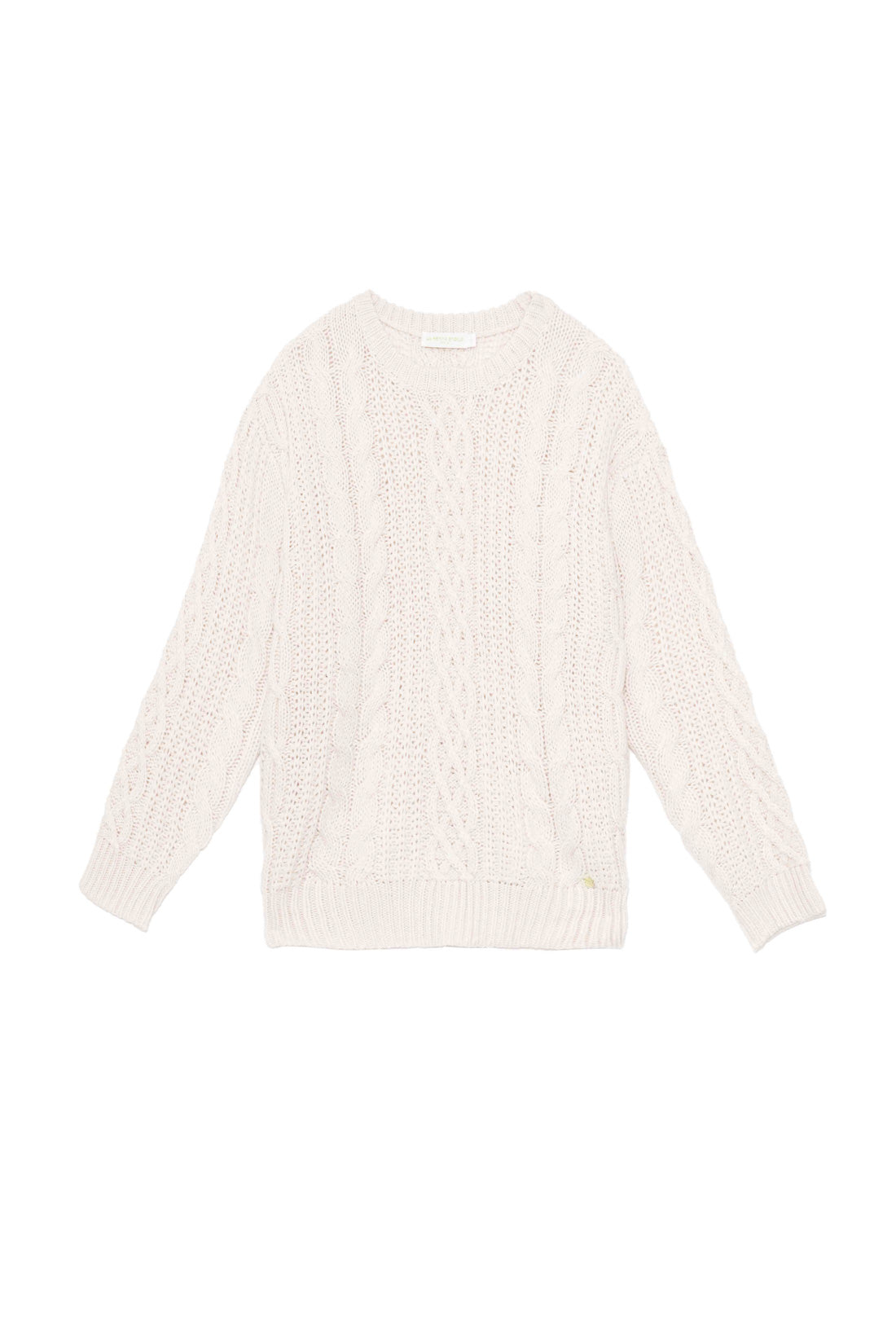 Pull en maille torsadée Mendy - Ivoire