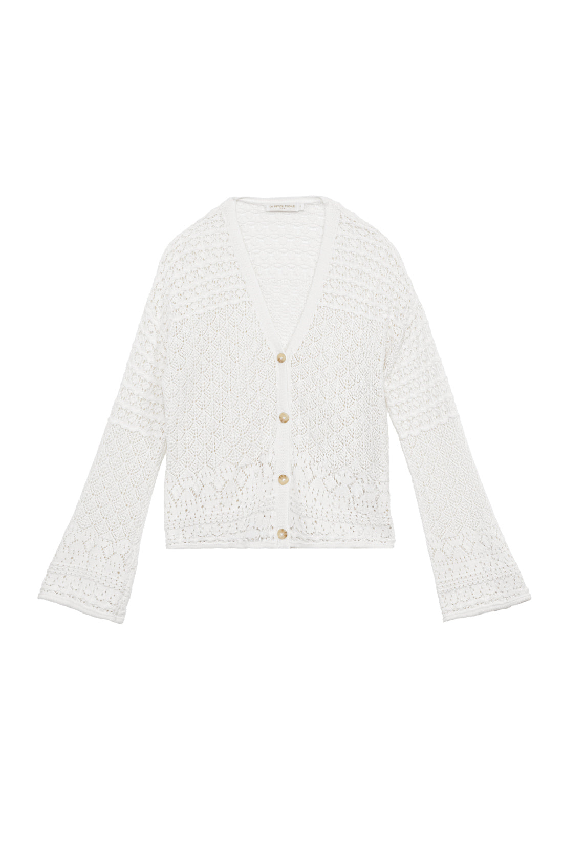 Ecru V-neck cardigan - Mia