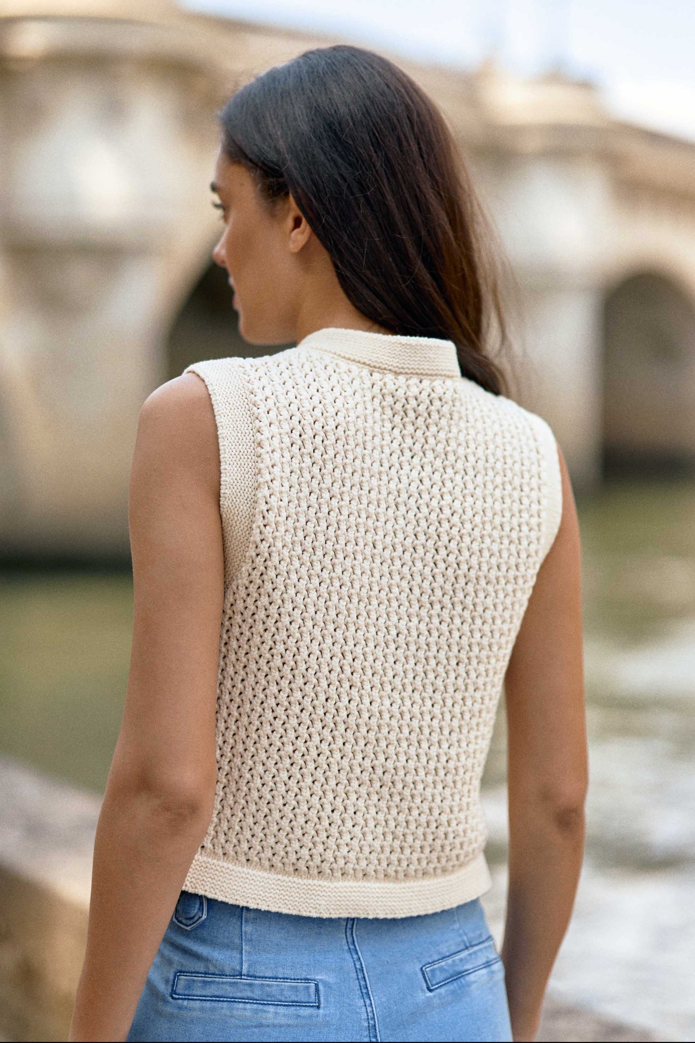 Gilet sans manches écru - Milana