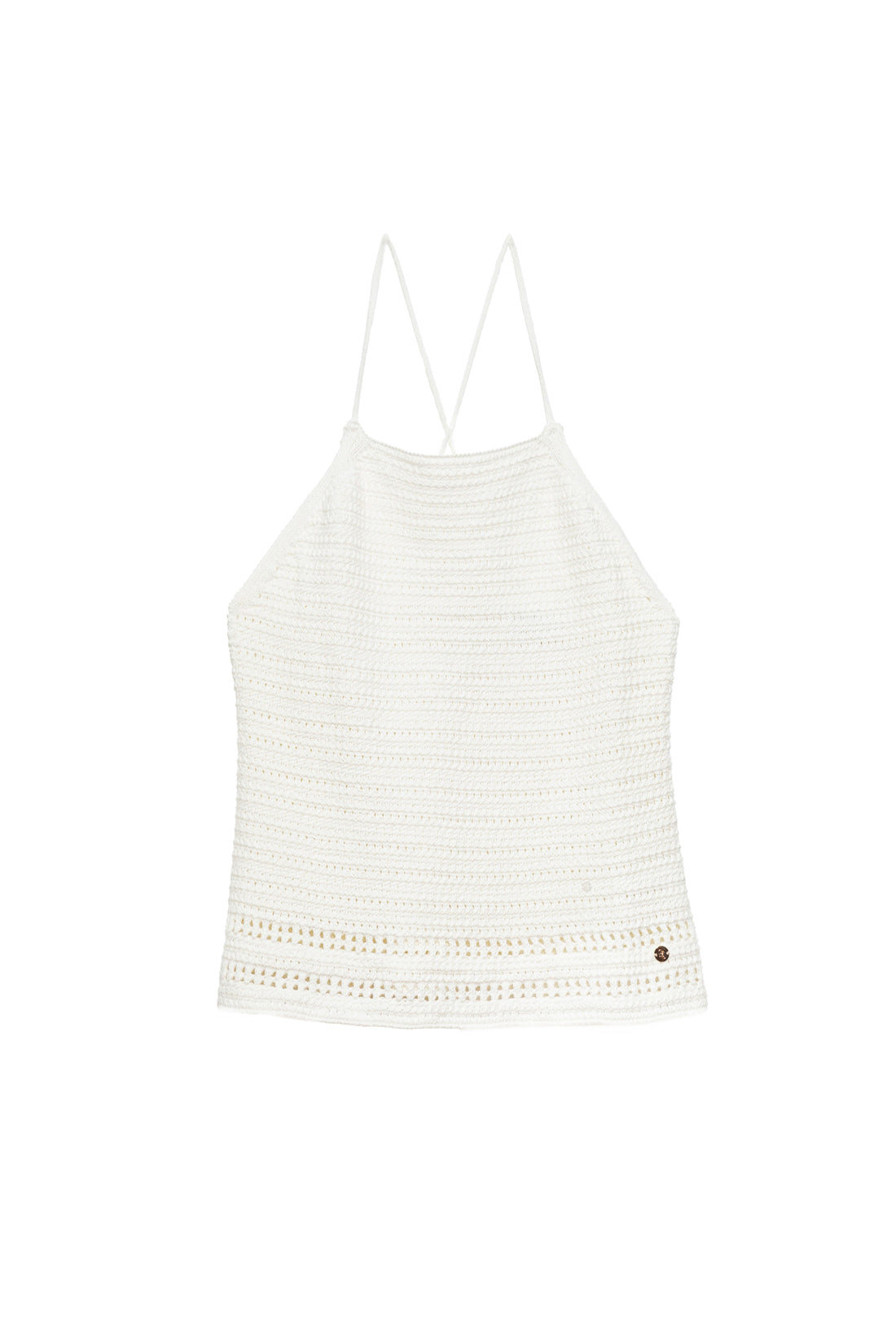 Ecru mesh tank top - Monaco