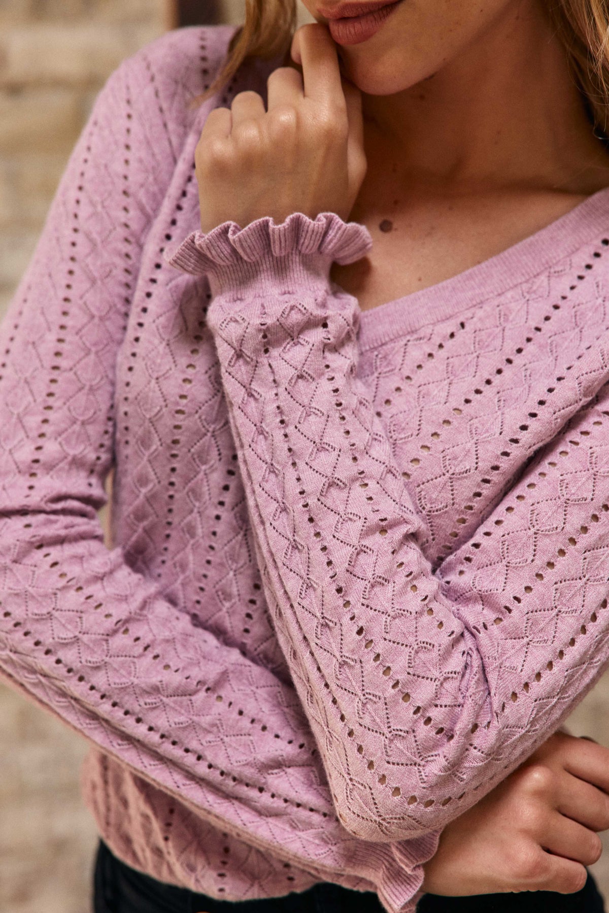 Monceau - Pullover mit Zopfmuster