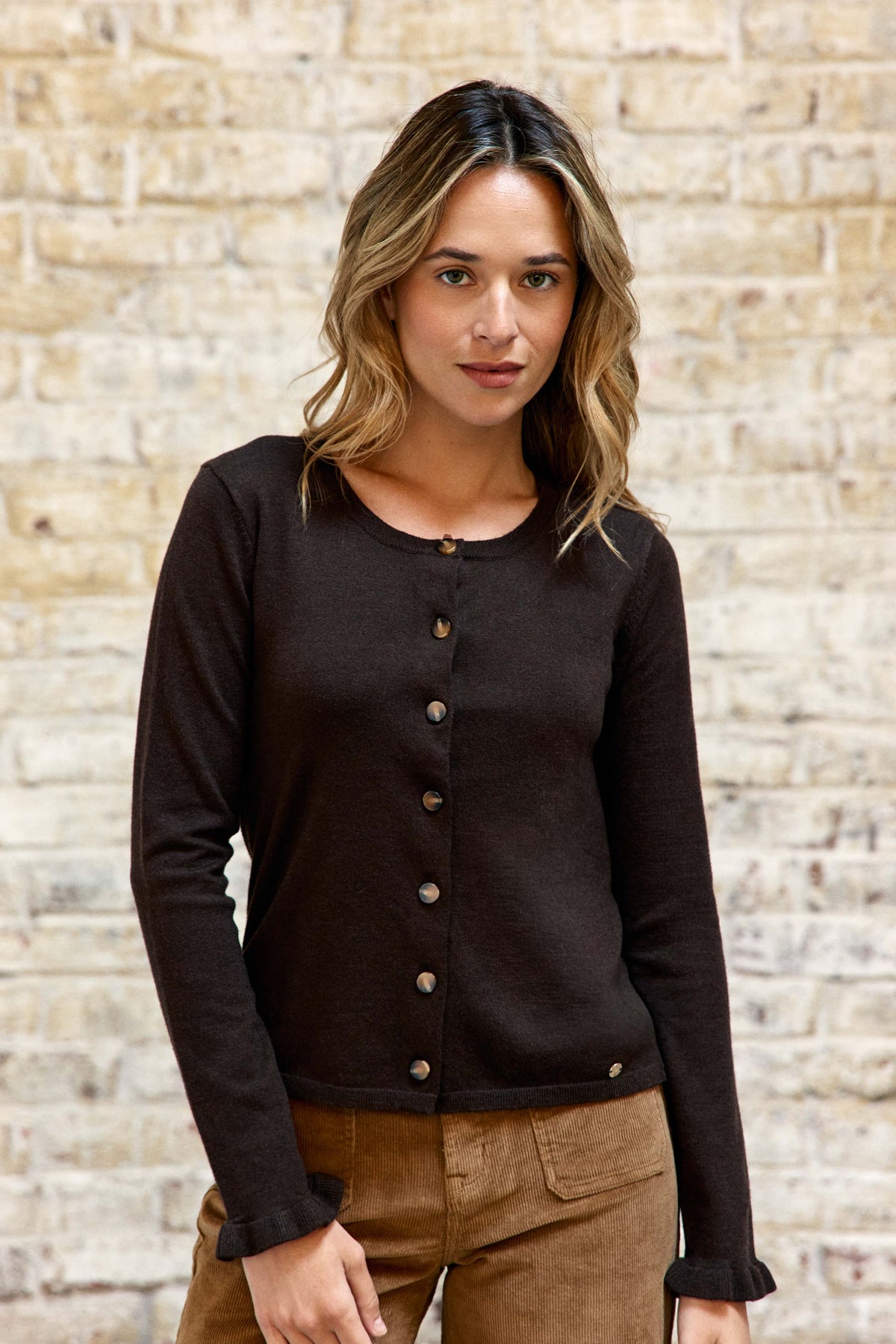 Monet – Knopfleiste Strickjacke