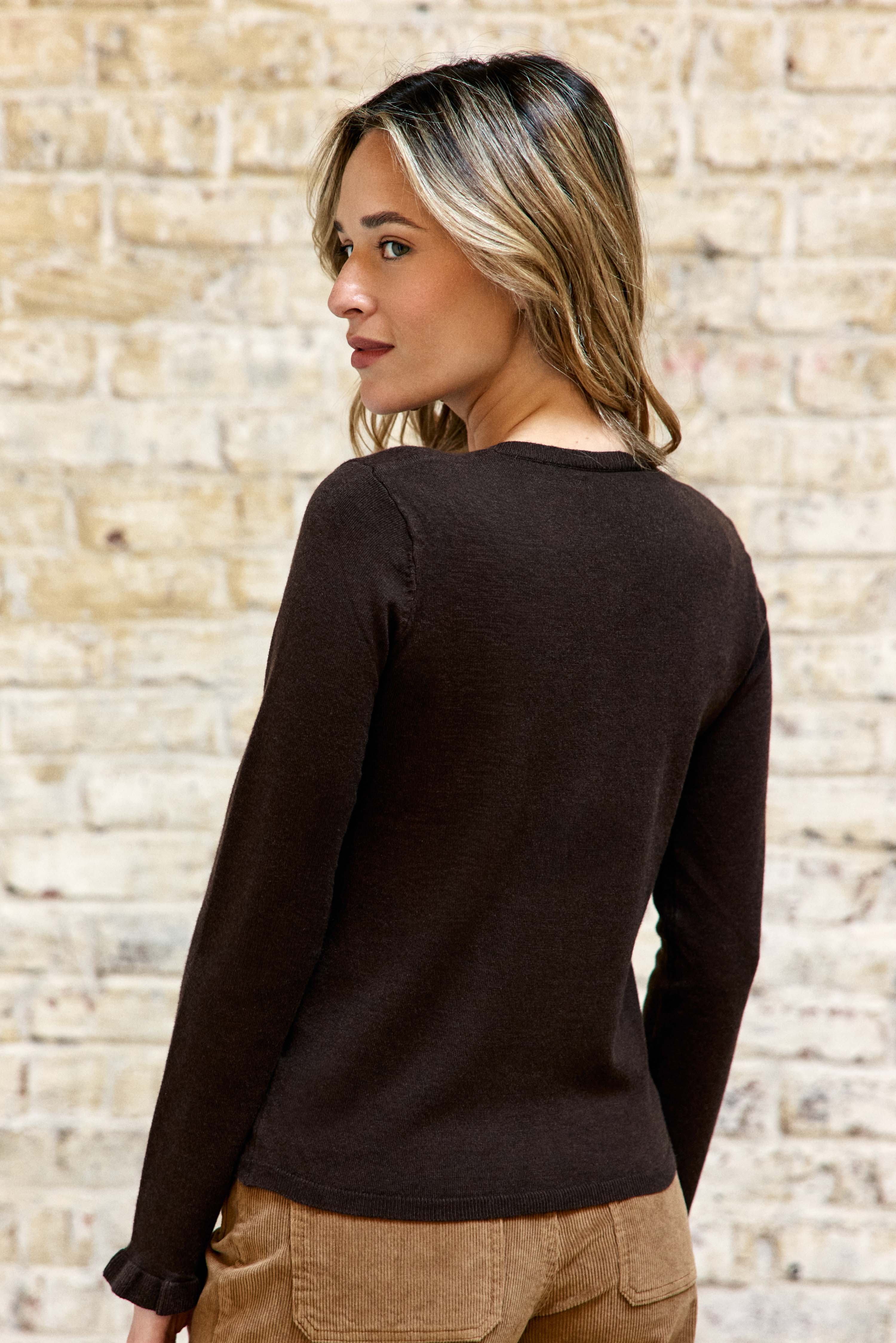 Monet – Knopfleiste Strickjacke