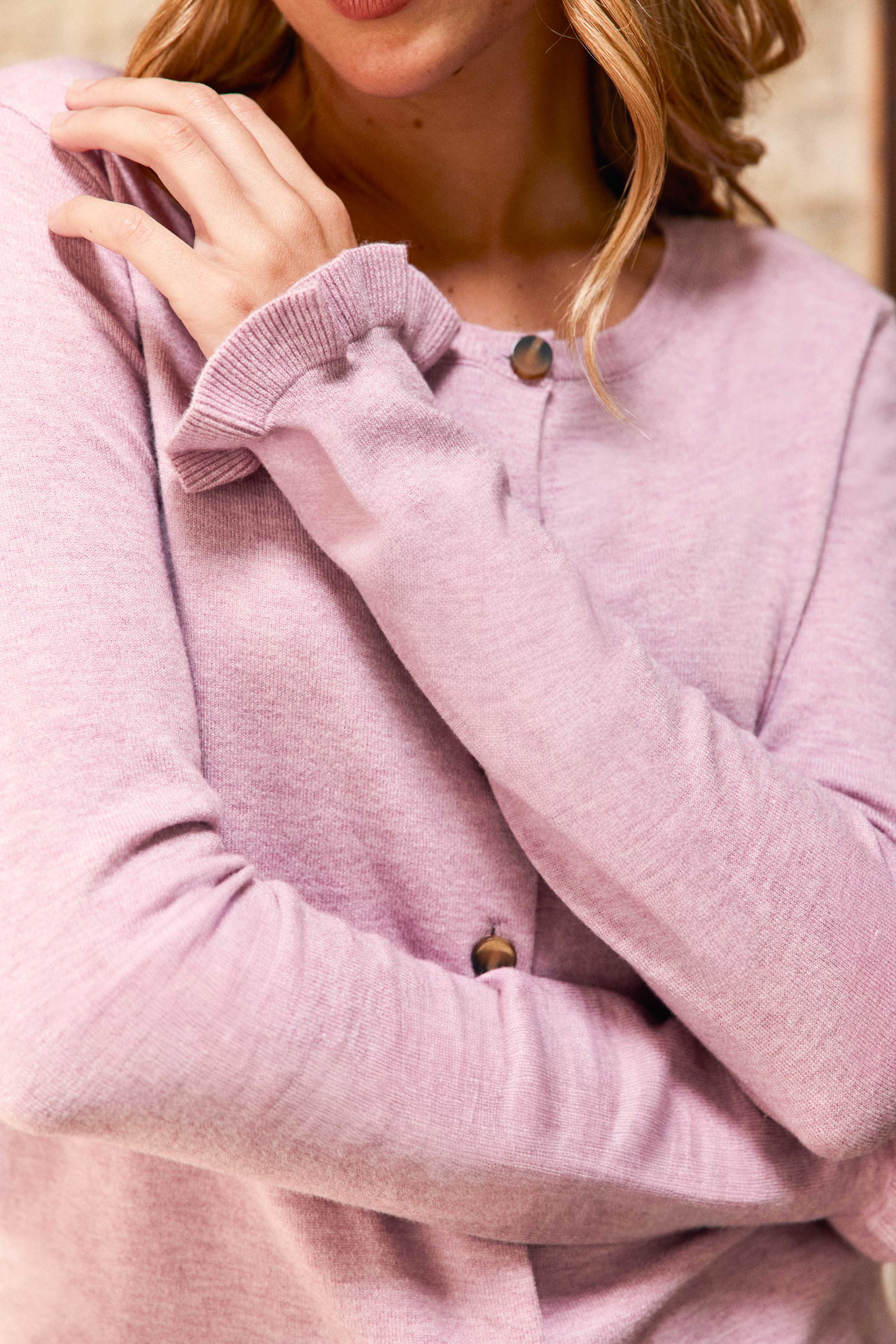 Monet – Knopfleiste Strickjacke