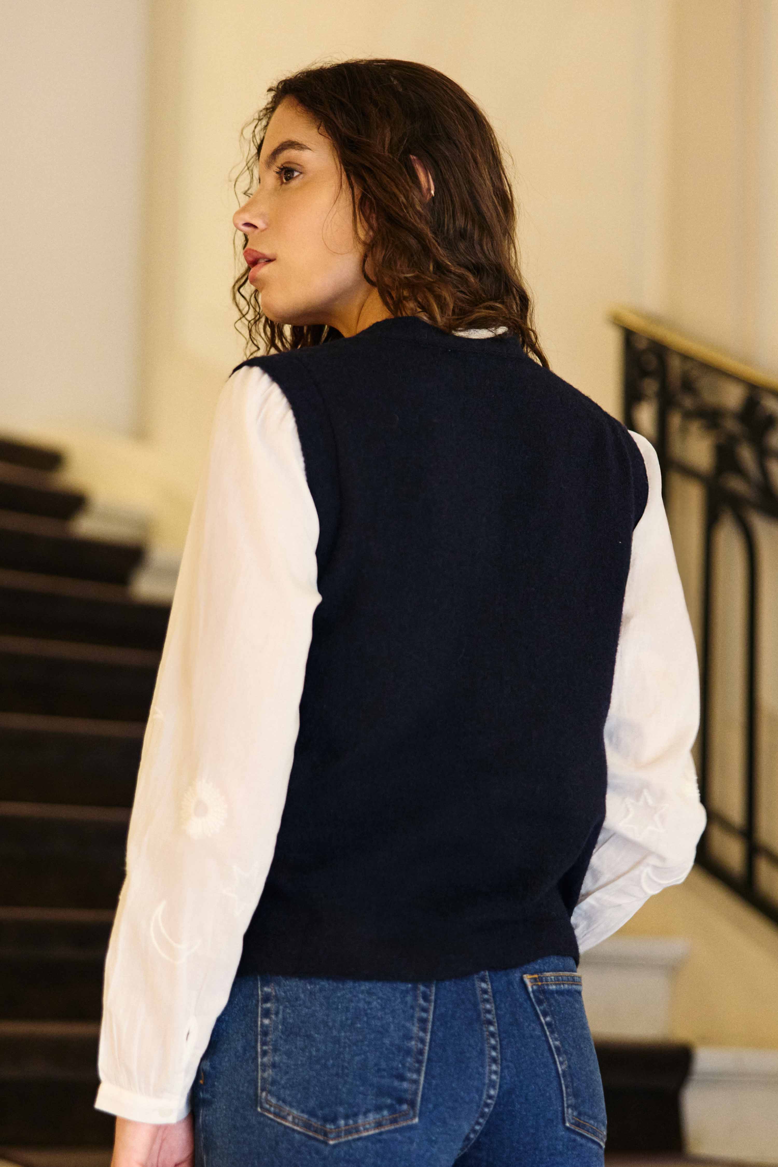 Gilet sans manches marine - Mori