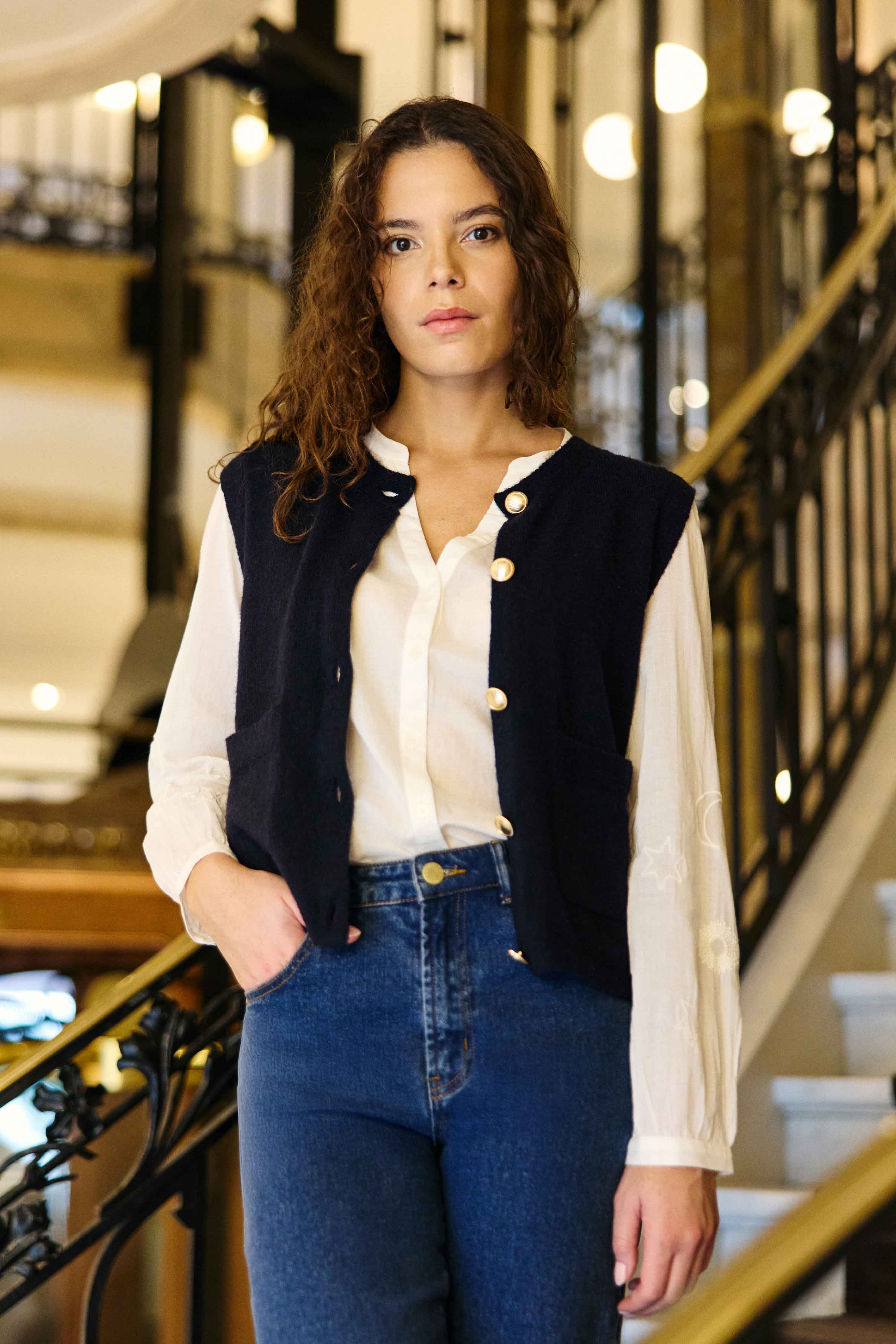 Gilet sans manches marine - Mori