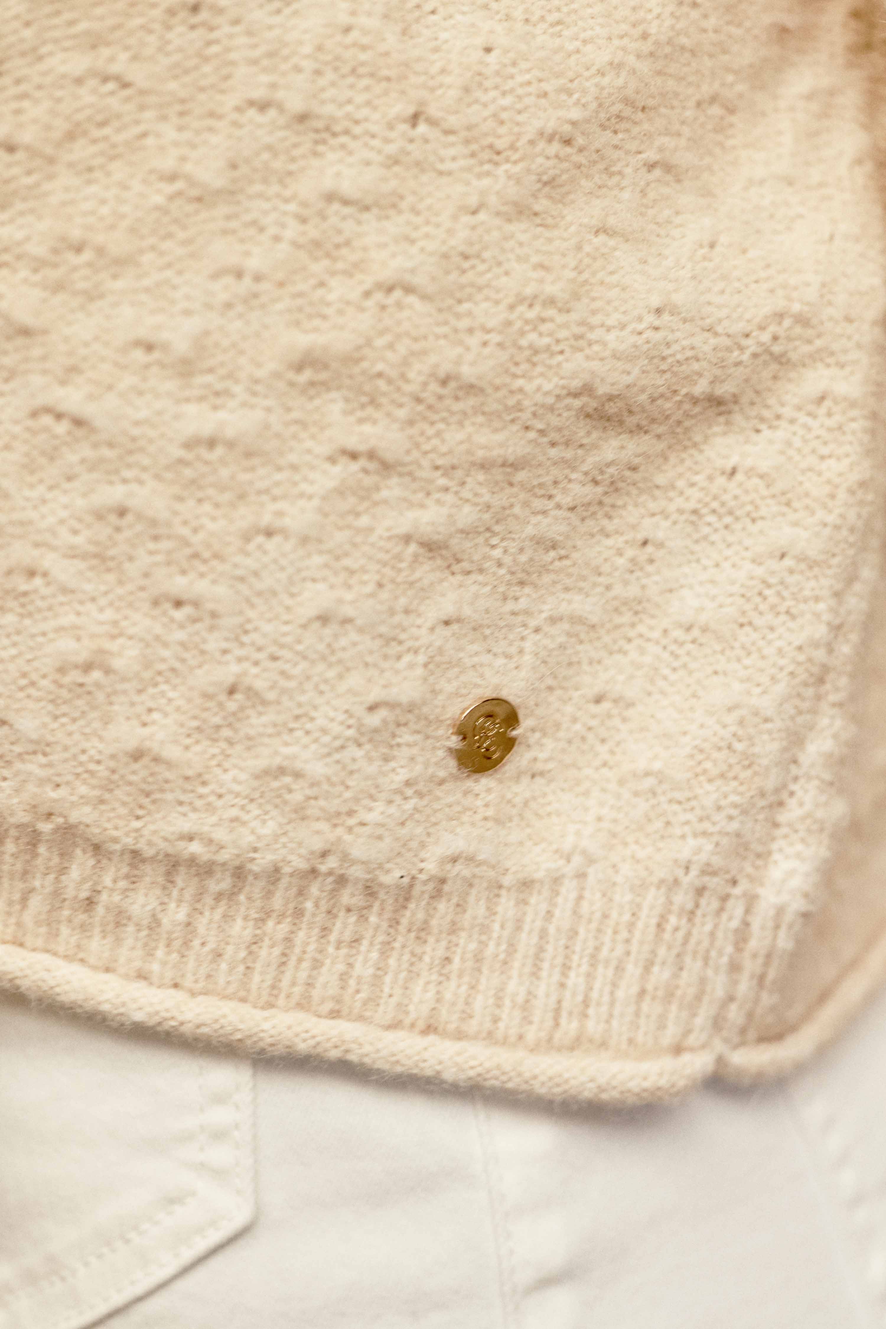 Pull effet chiné beige clair – Mossy