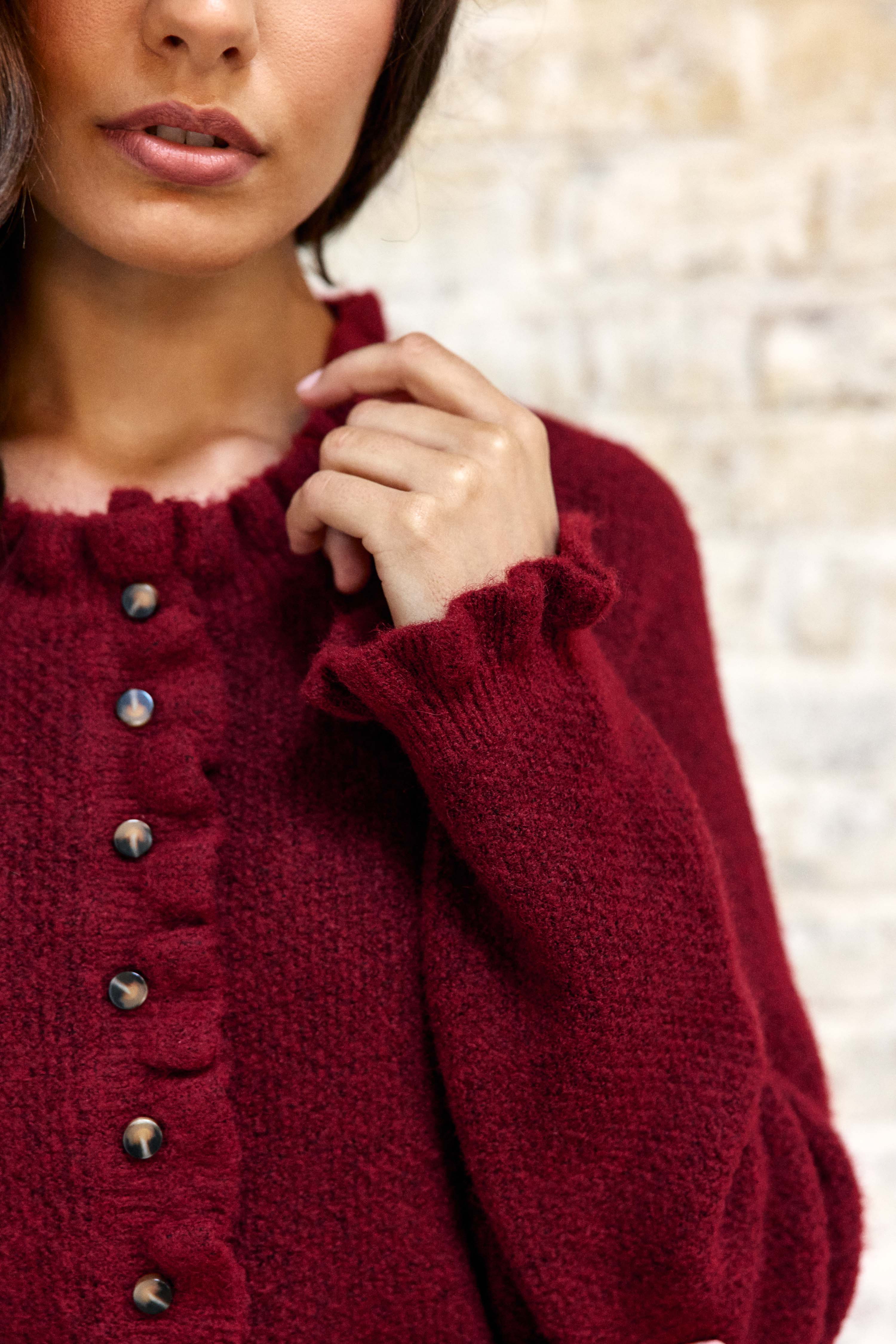 Mudya - Strickjacke mit Knöpfen