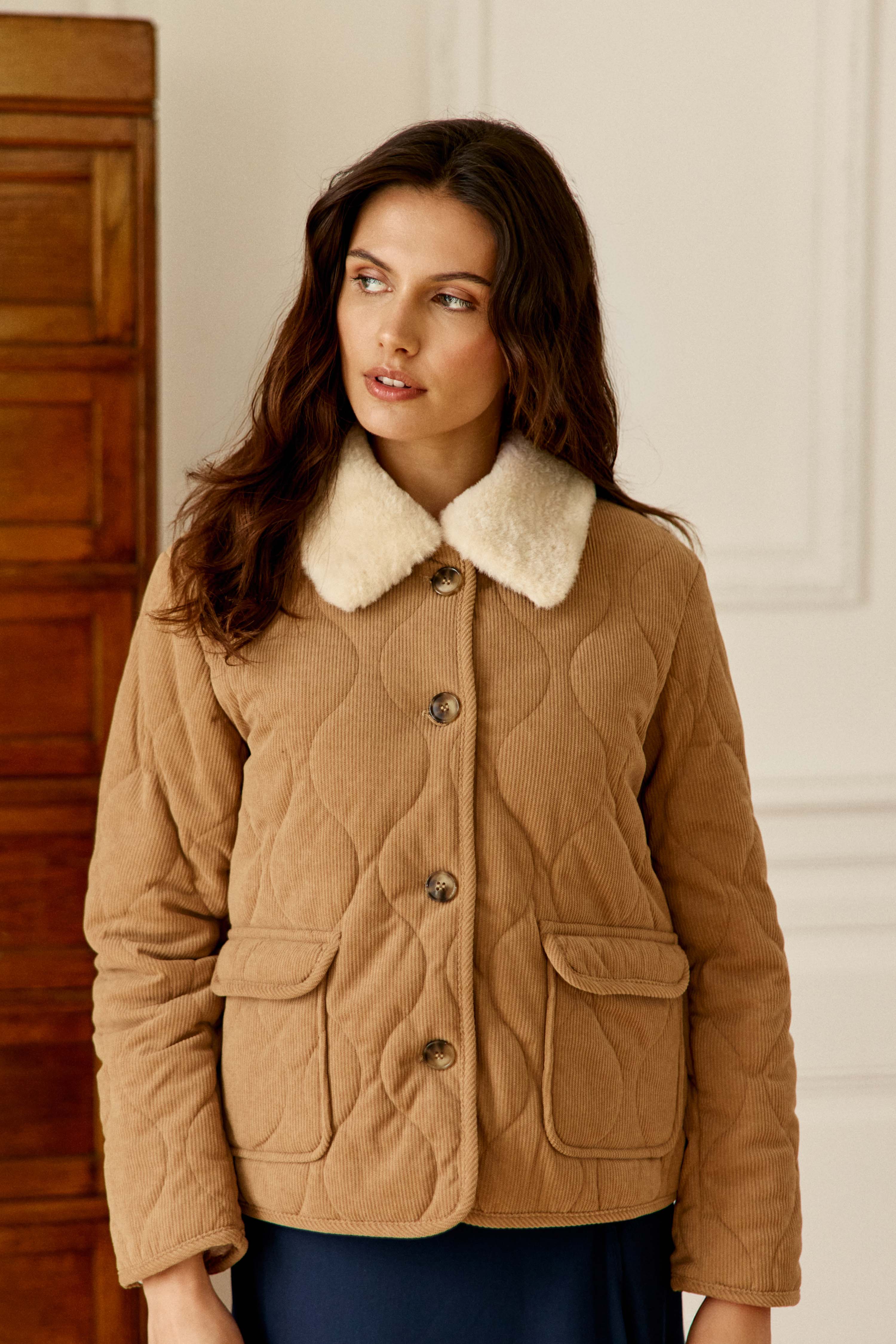 Nattia - Manteau en velours