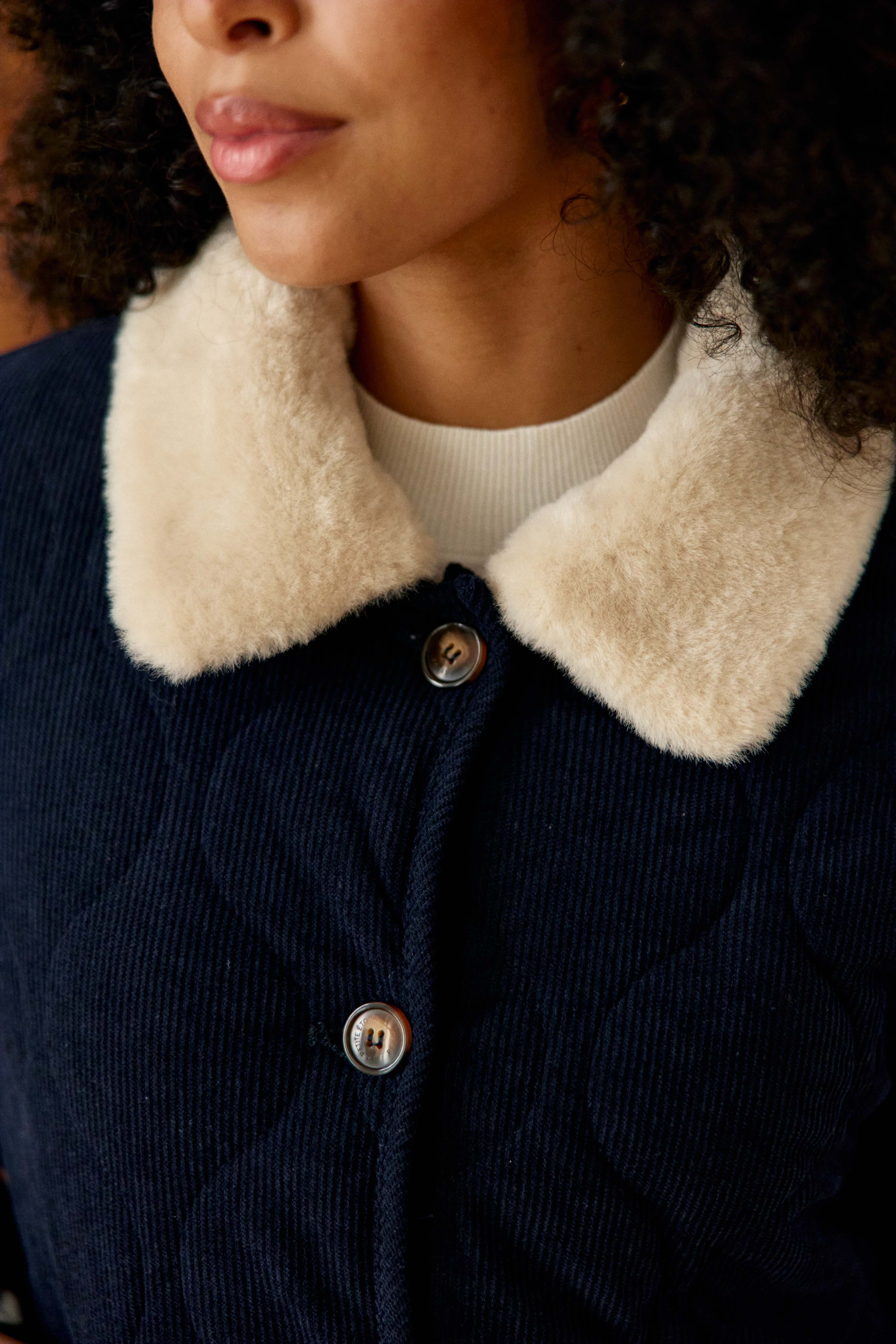 Nattia - Manteau en velours