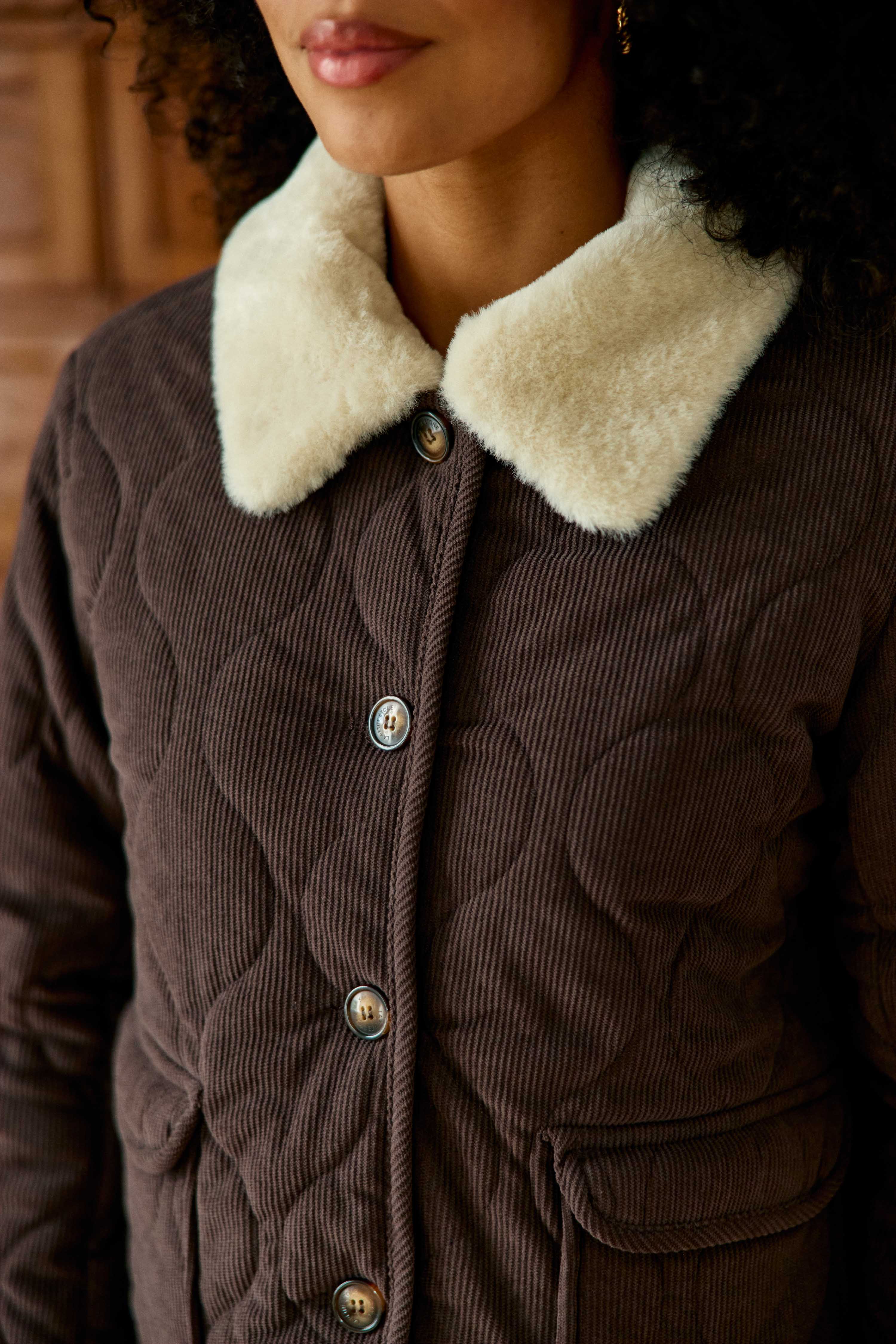 Nattia - Manteau en velours
