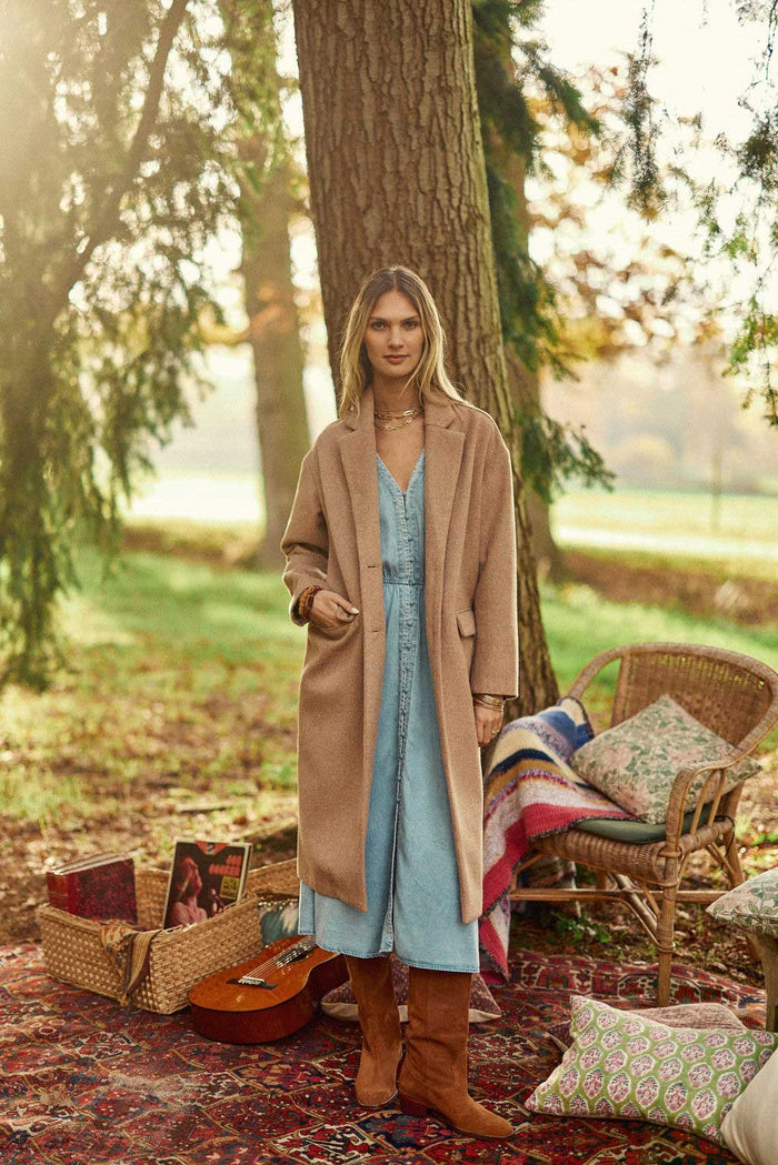 la petite étoile Manteau long Nelia - Camel