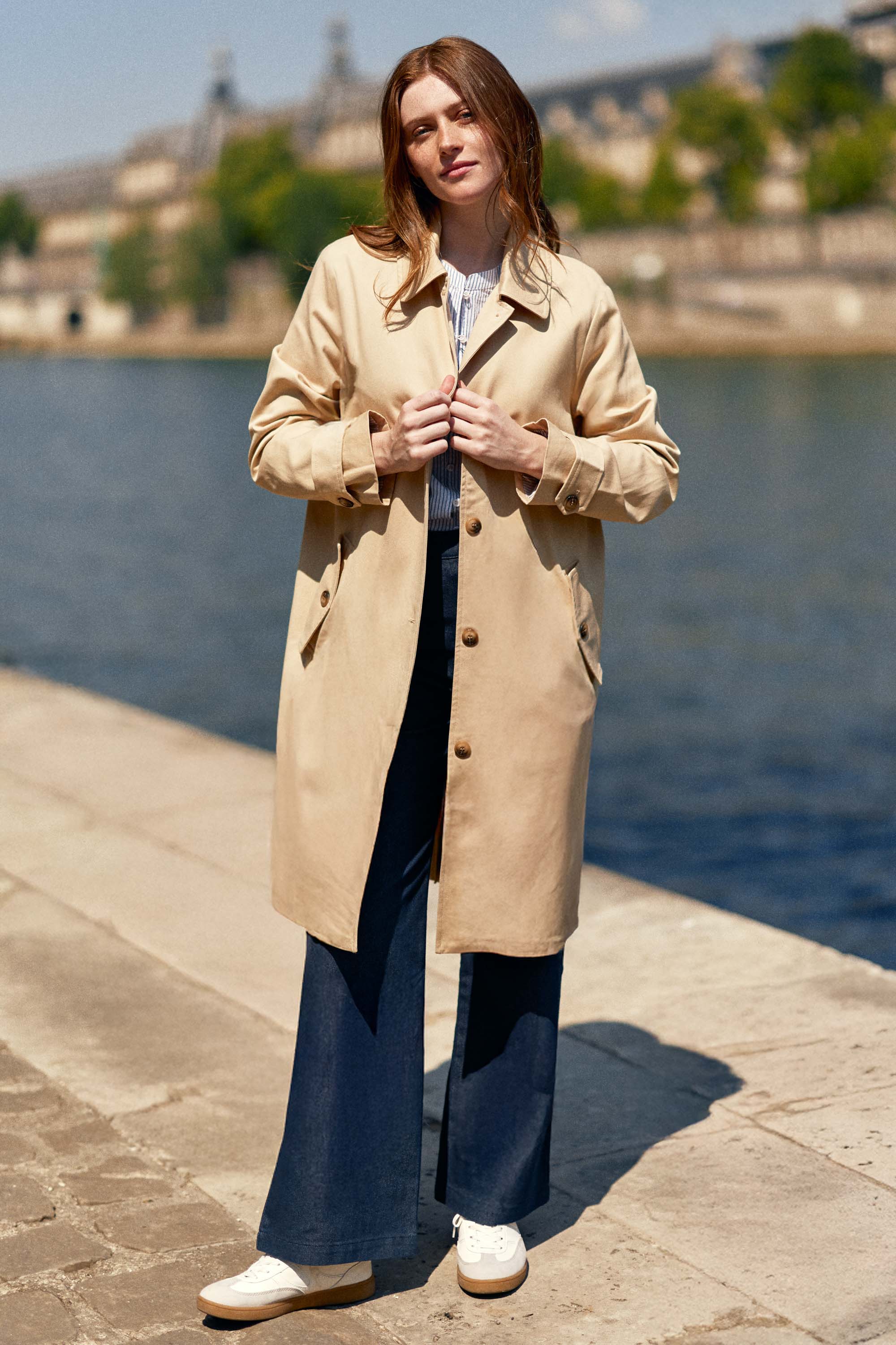 Beige trench coat - Nevin 
