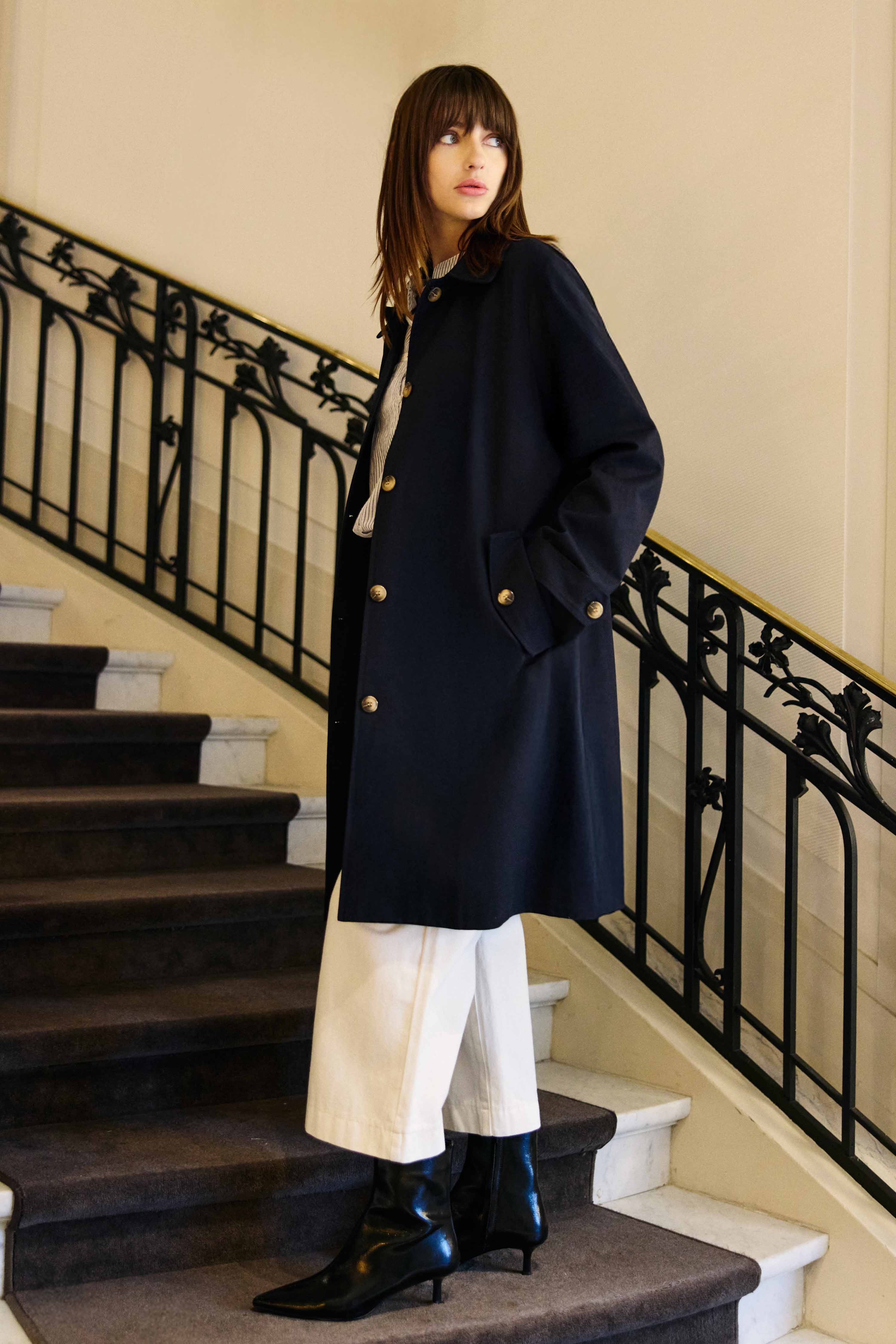 Trench midi marine - Nevin