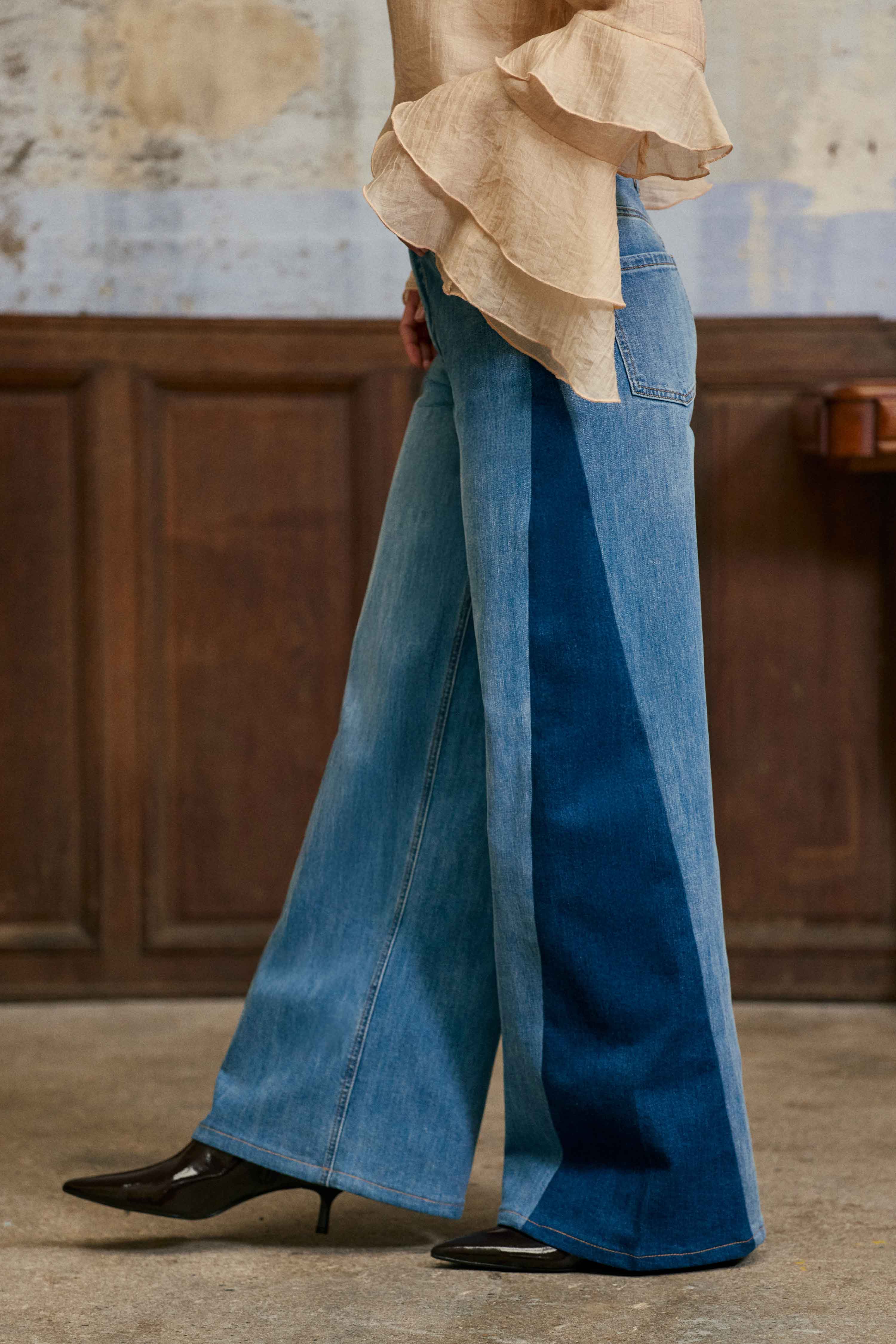 Jean flare bi-color stone – Paiva