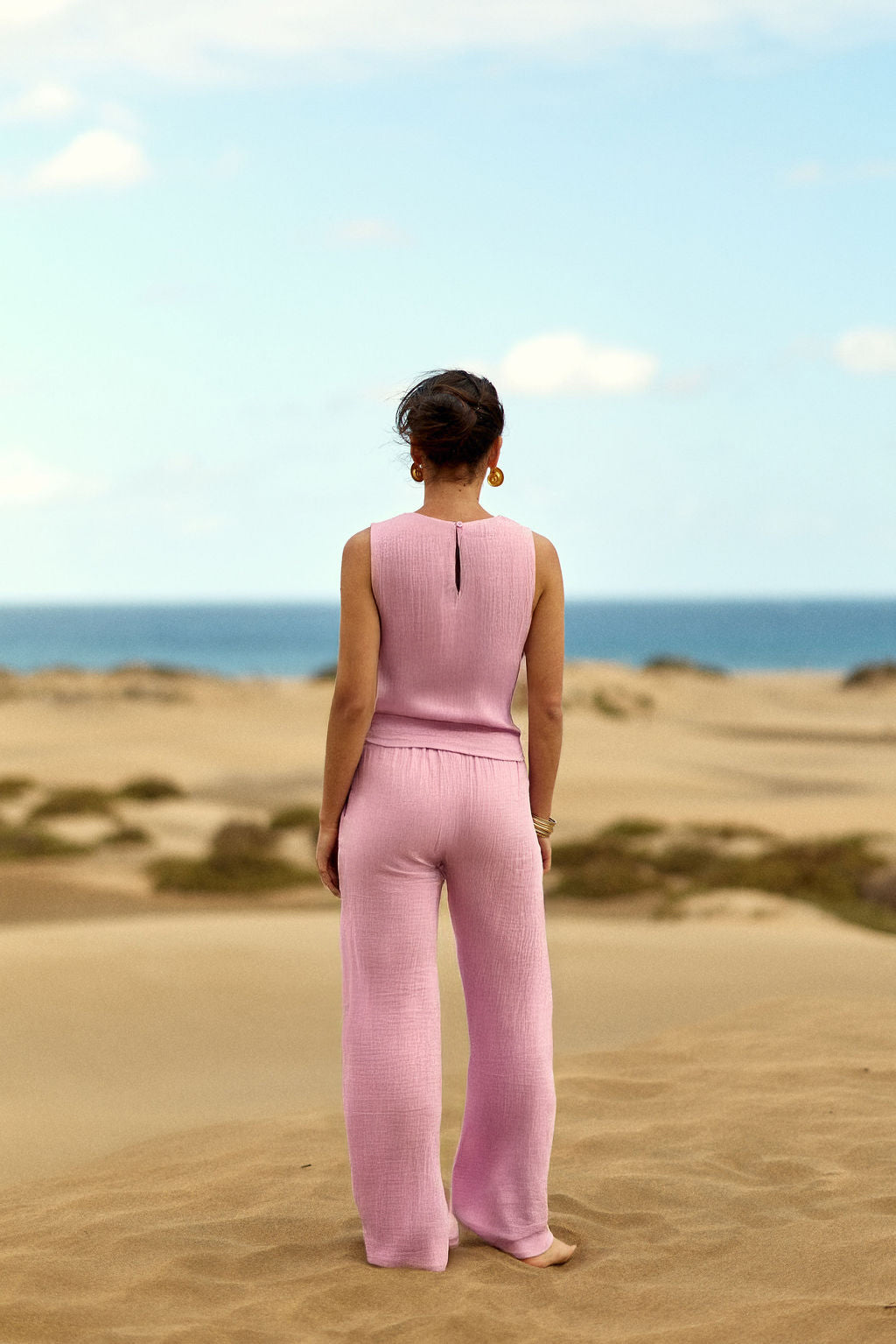Pantalon large rose - Palmy