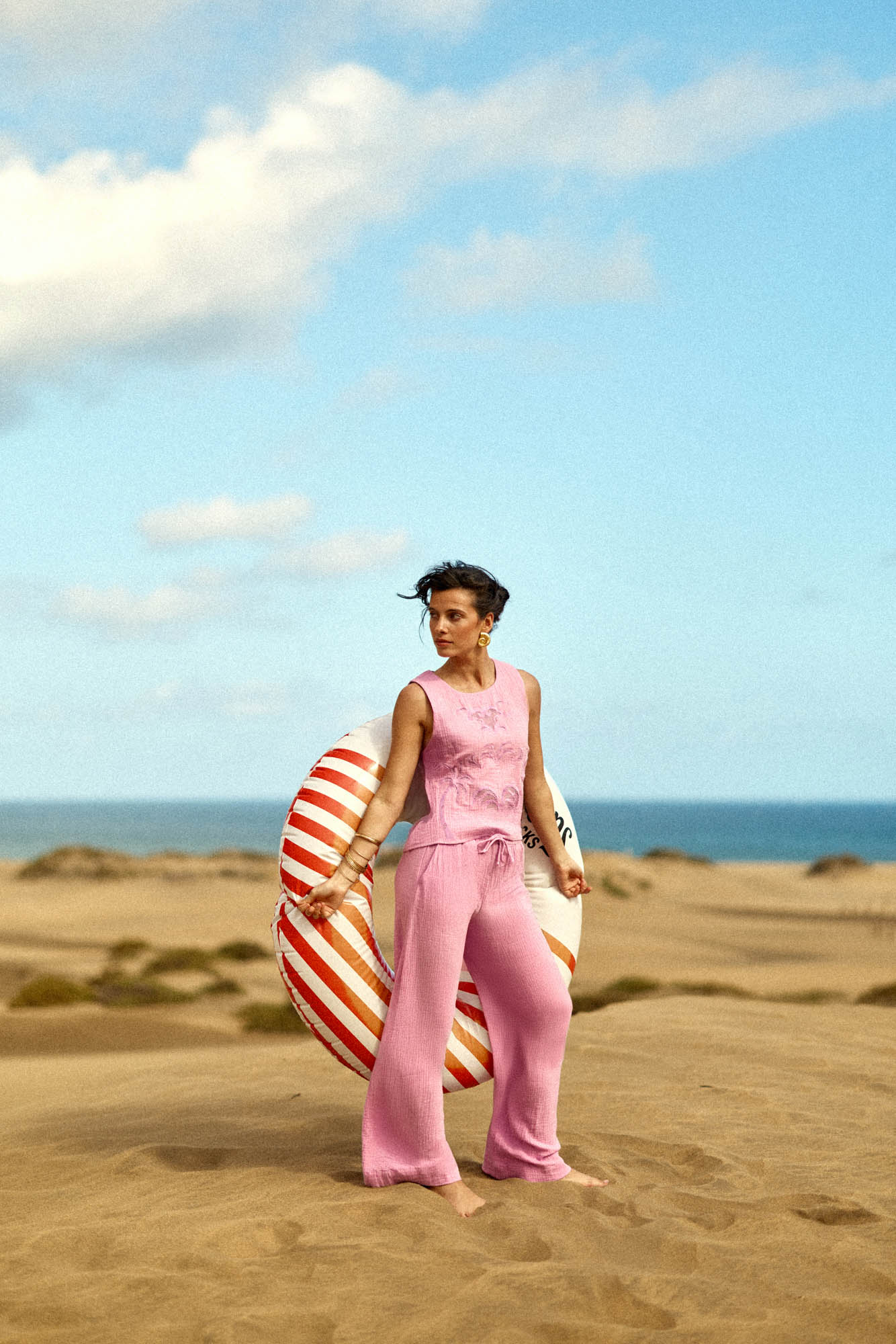 Pantalon large rose - Palmy