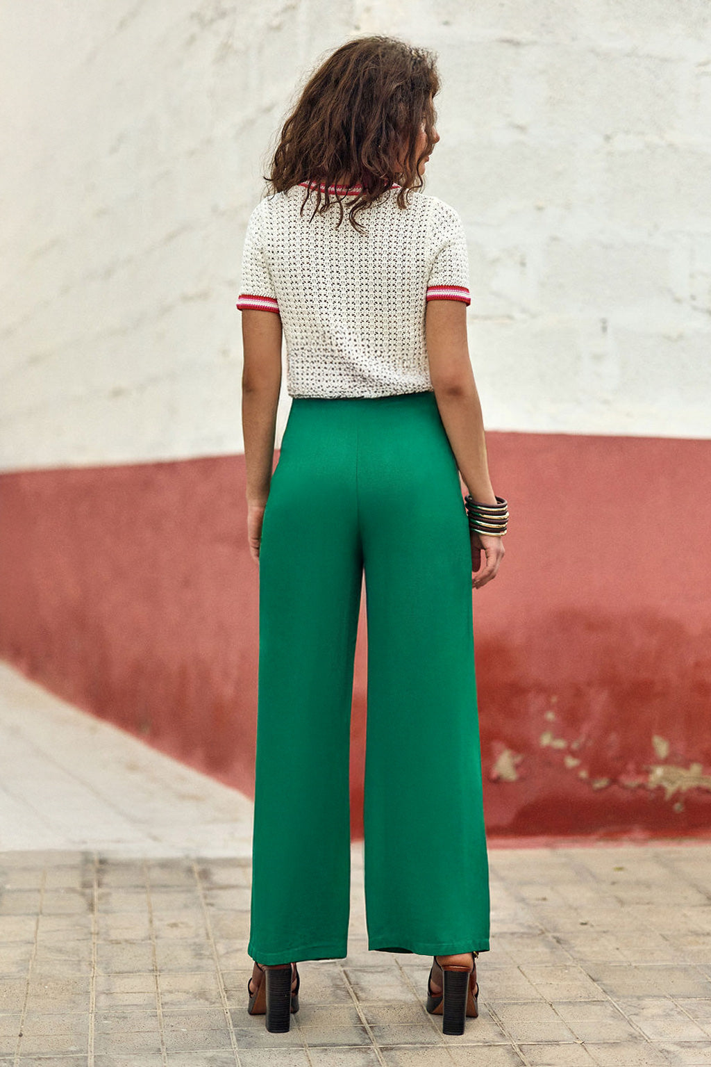 Pantalon droit vert - Paulino