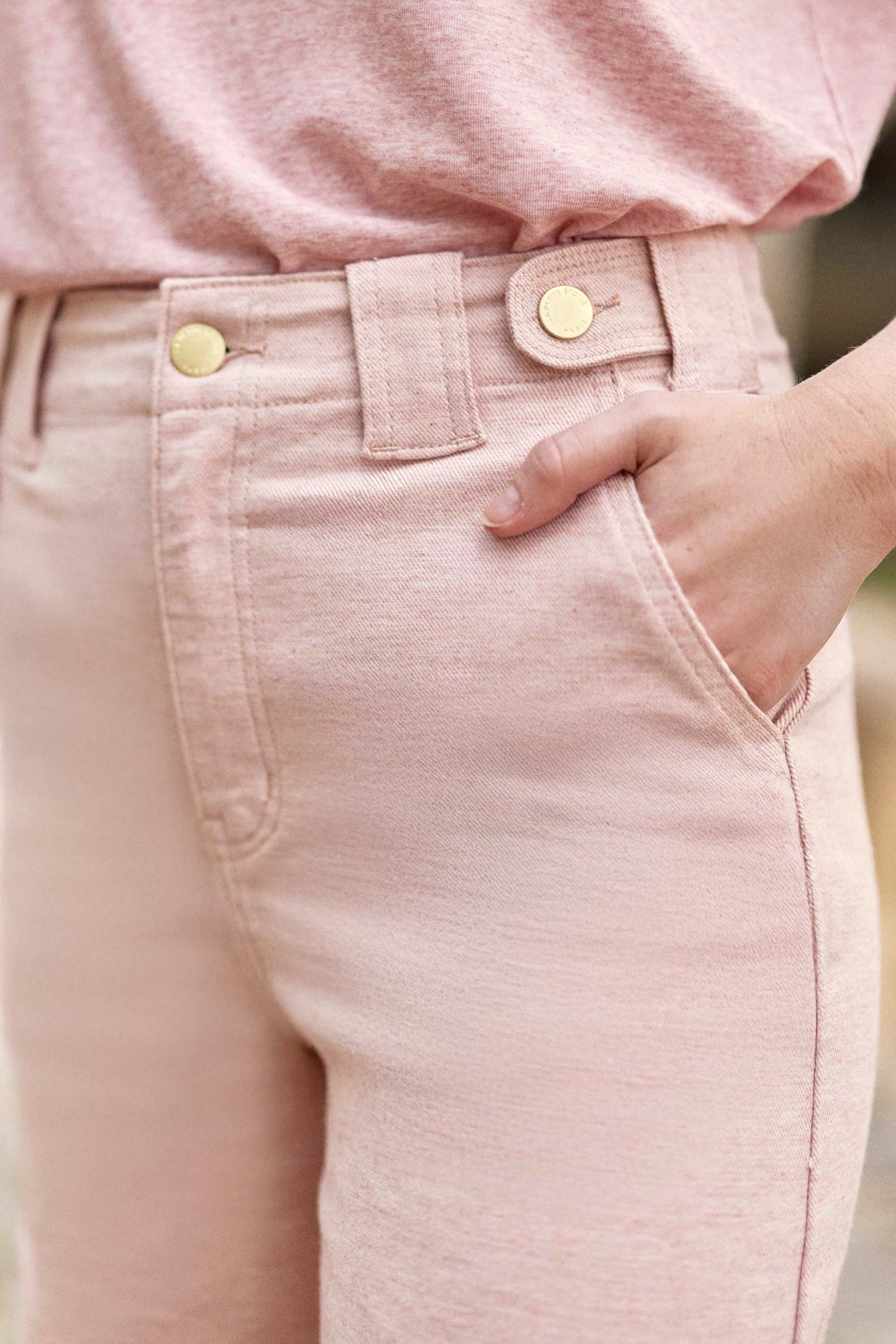 Pantalon large taille haute rose - Paxton