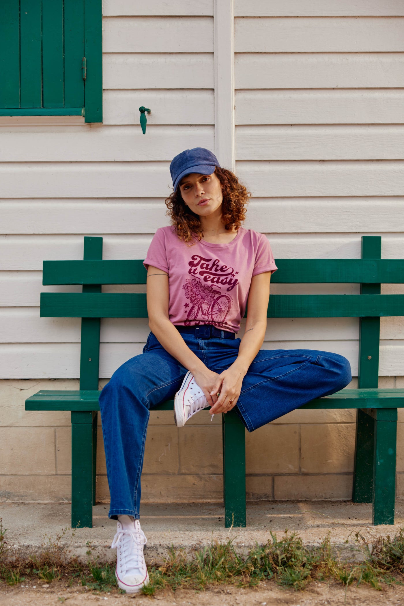 T shirt Peace Vieux Rose LA PETITE ETOILE