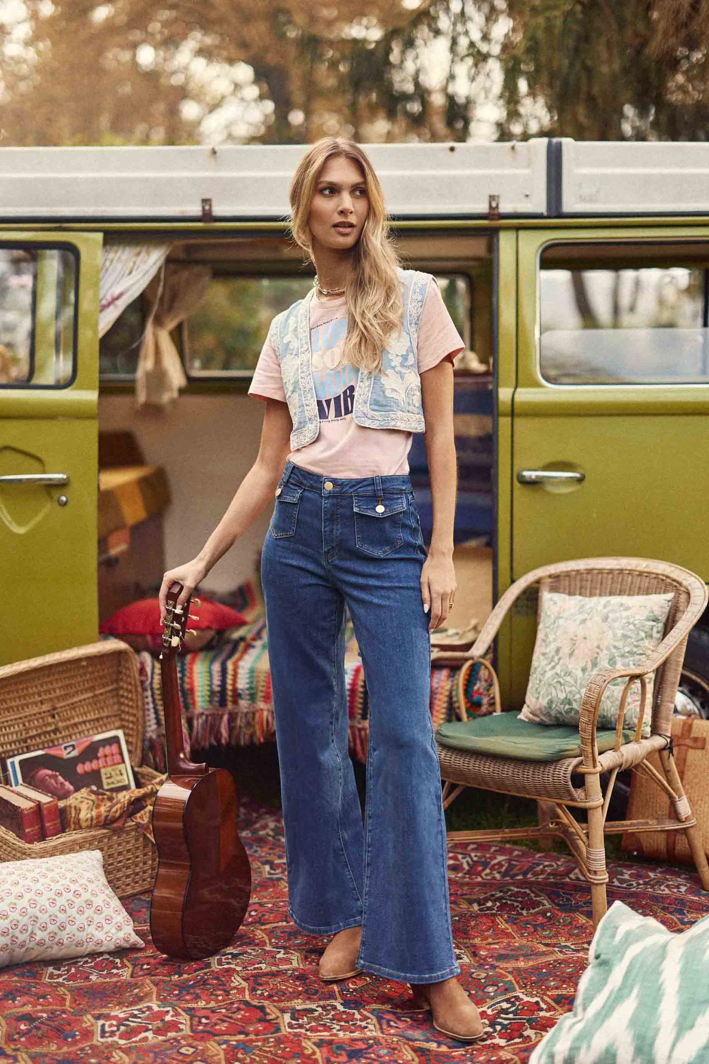 Washed flare jeans - Peyton