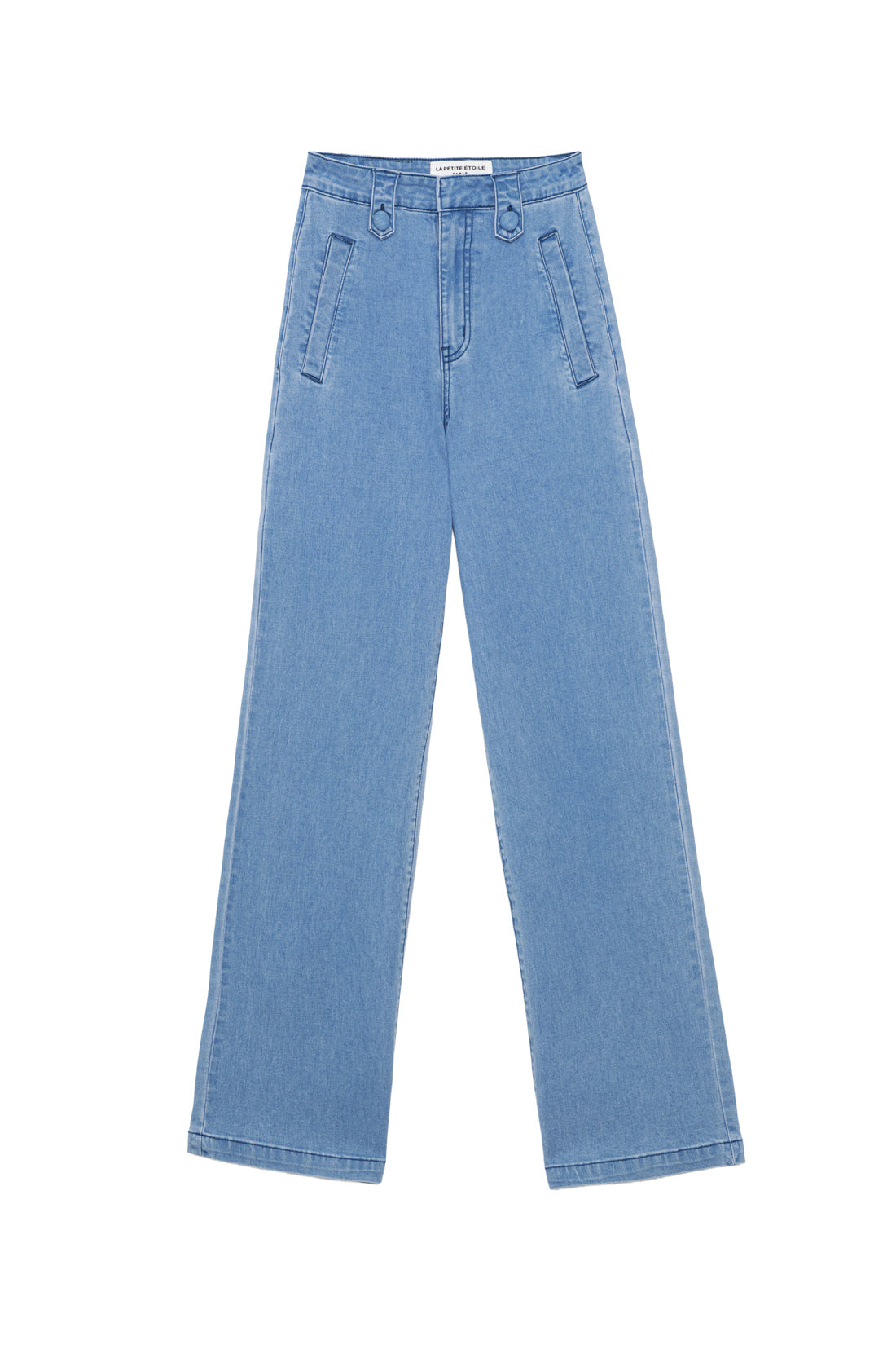 Jean droit taille haute stone - Phoebe