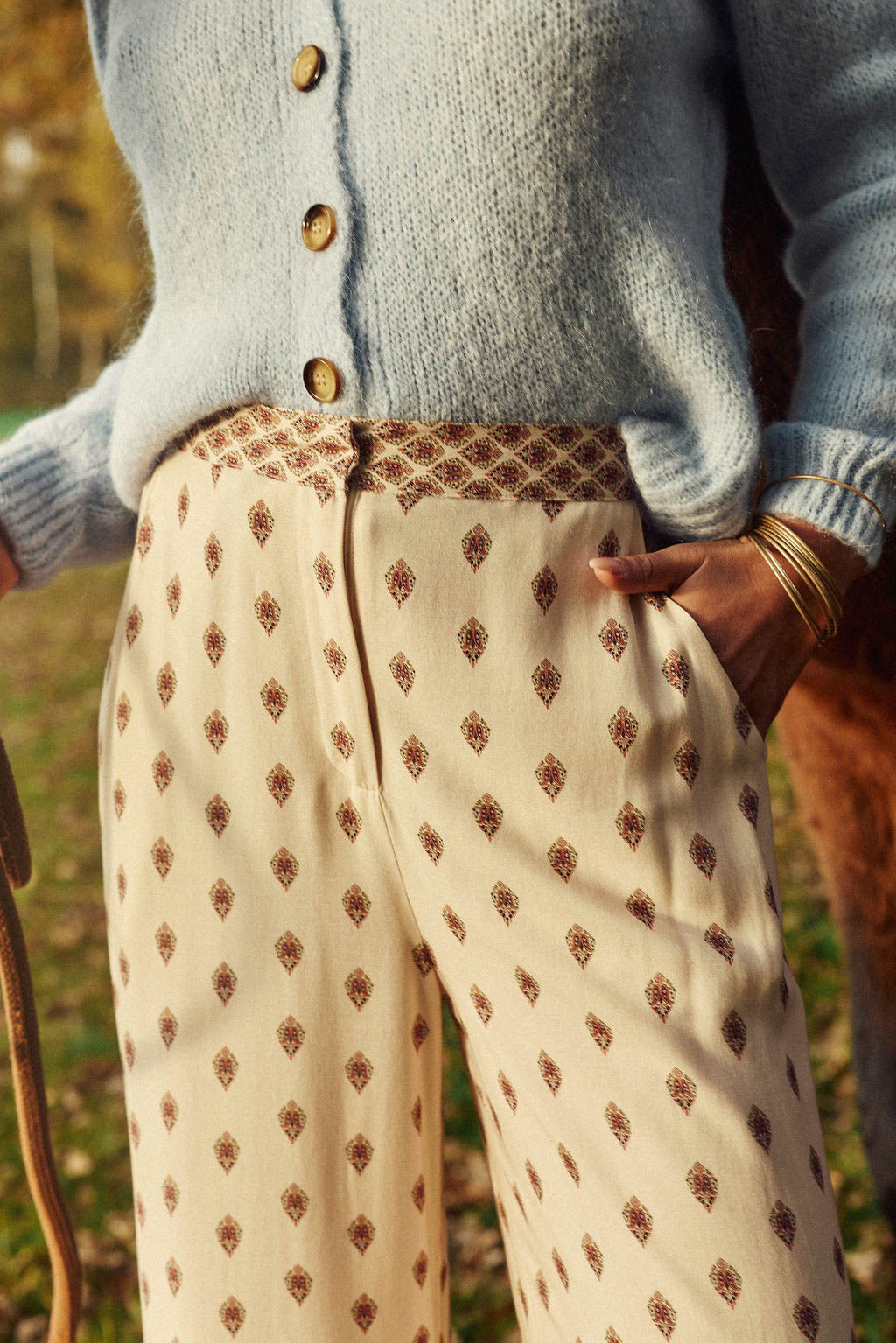 Floral straight pants - Polia