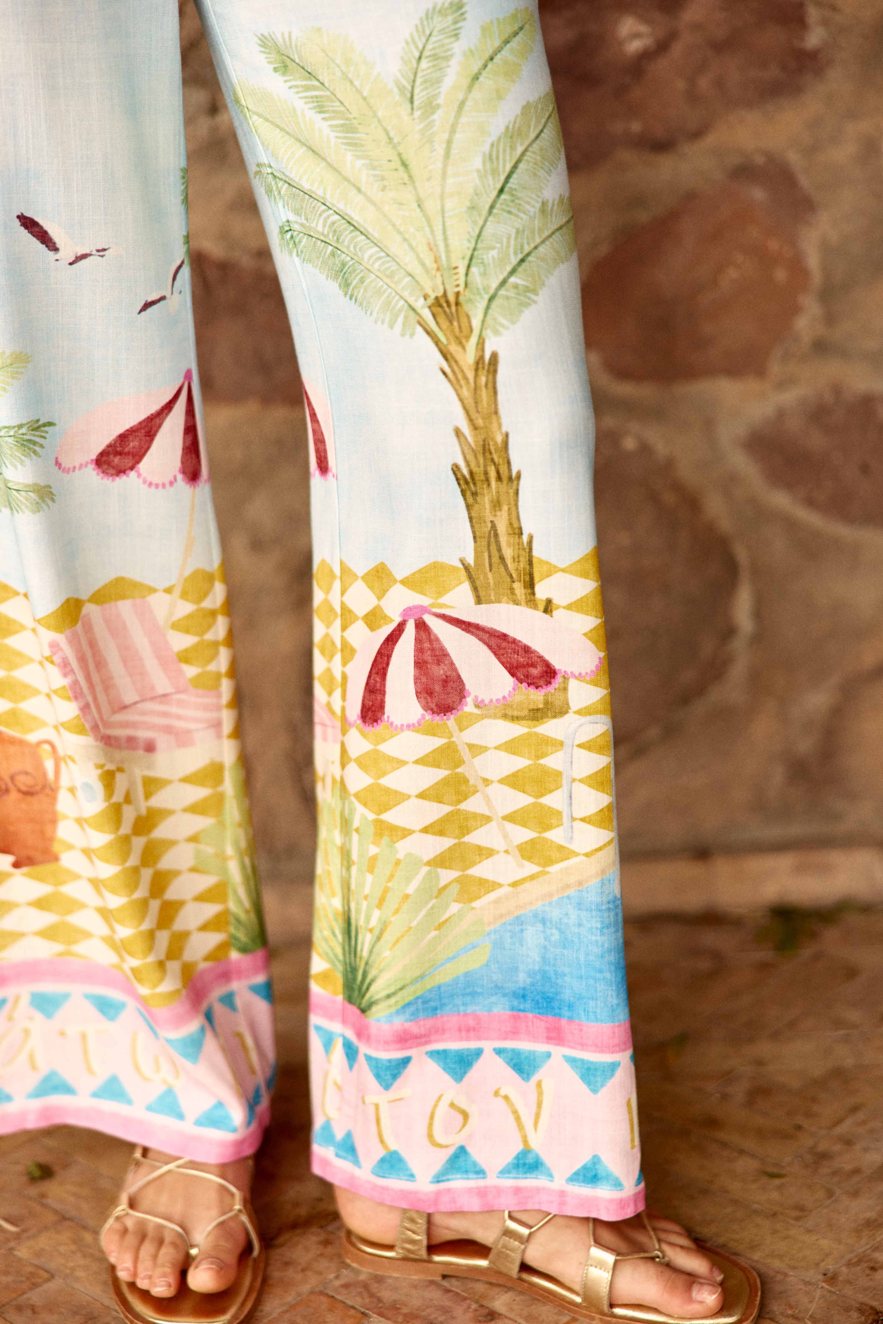 Polia - Printed flowing trousers