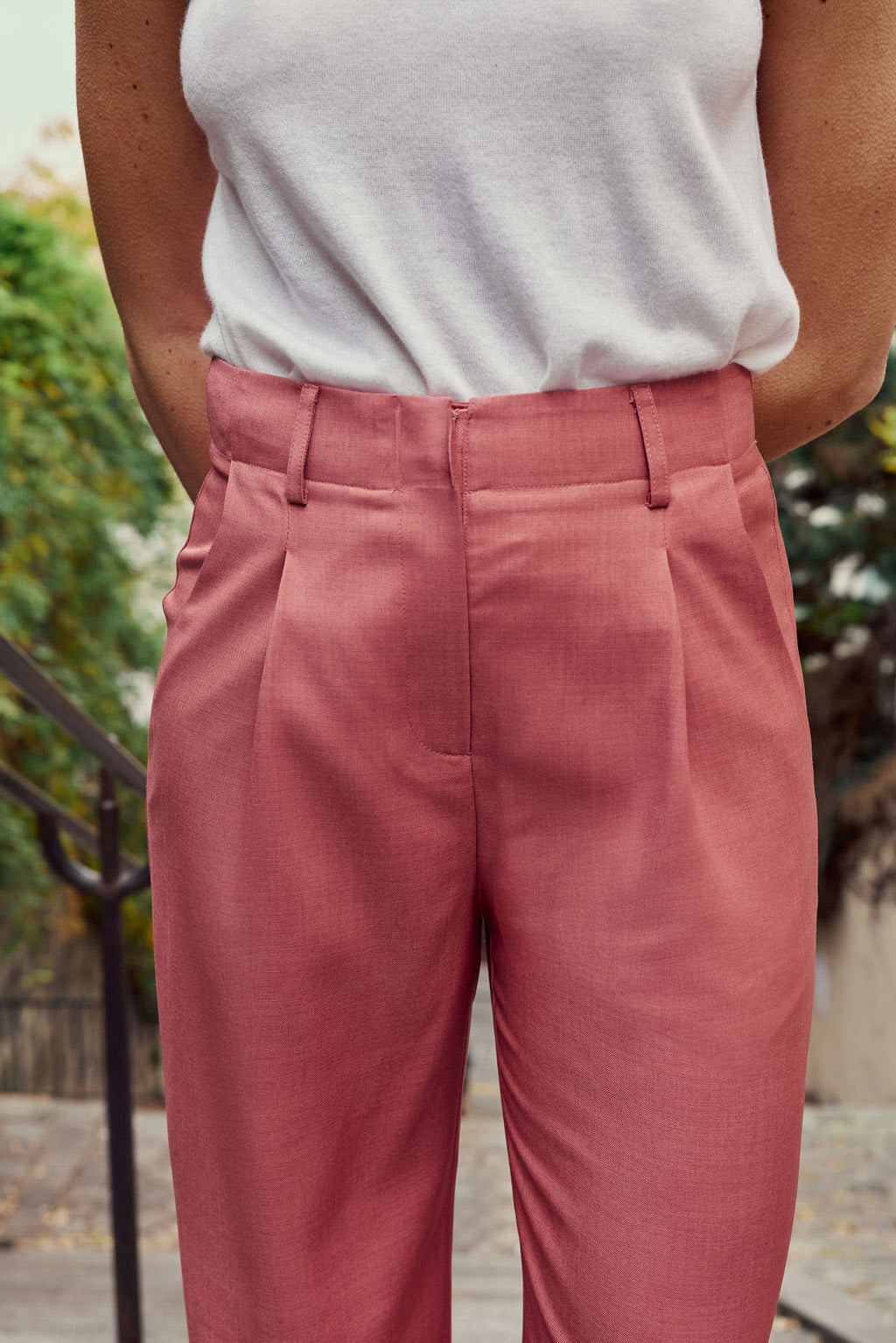 Old pink straight pants - Polimo
